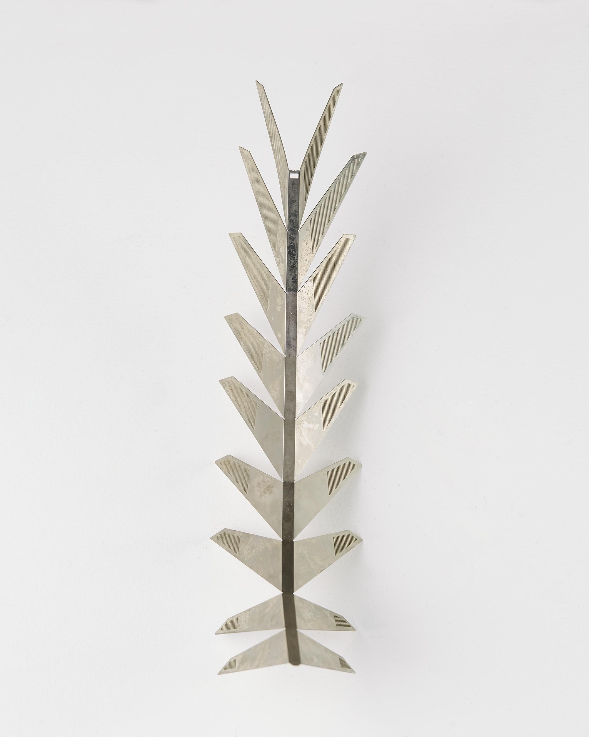 Steel Sculpture Fern designed by Alexander Lervik, Sweden, 2016