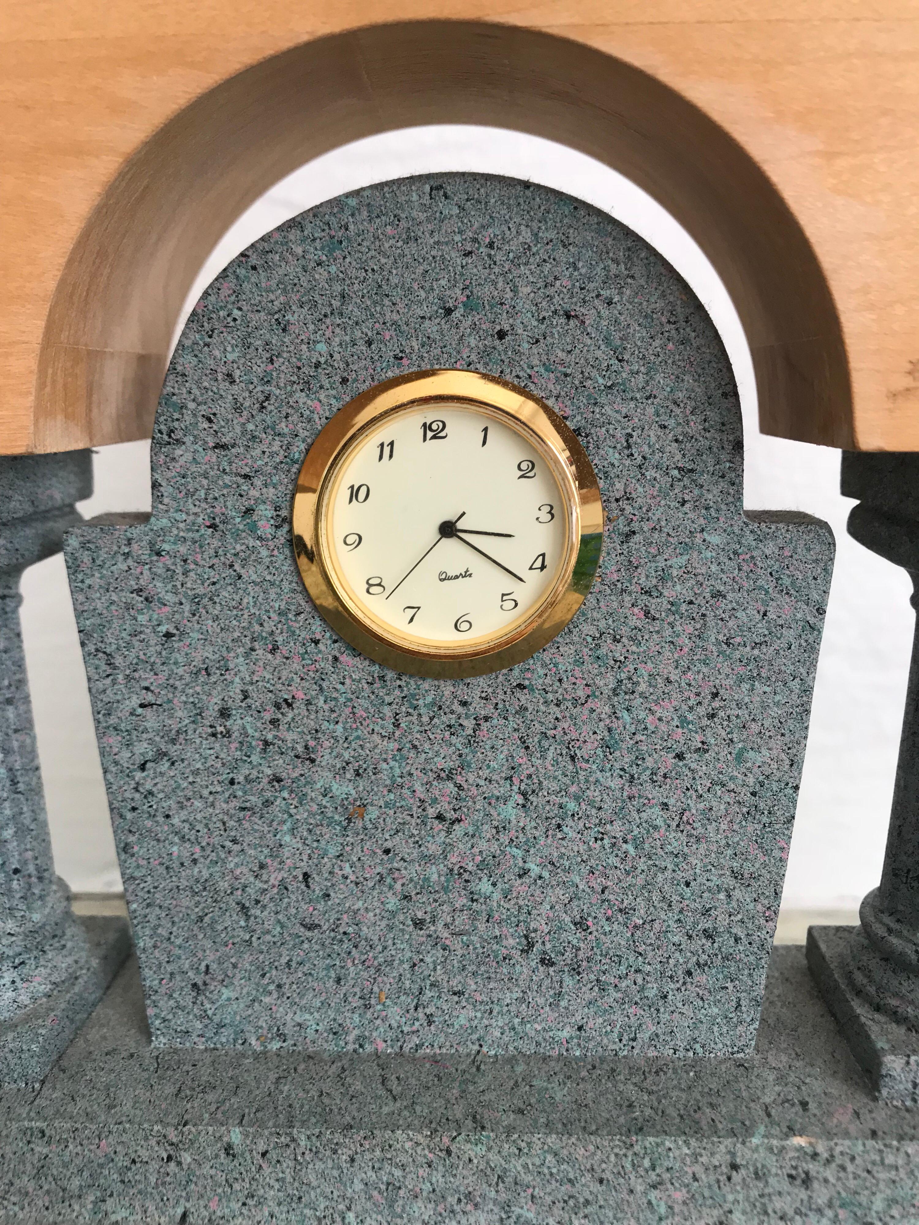 Italian Postmodern Mantel Clock Style of Michael Graves For Sale