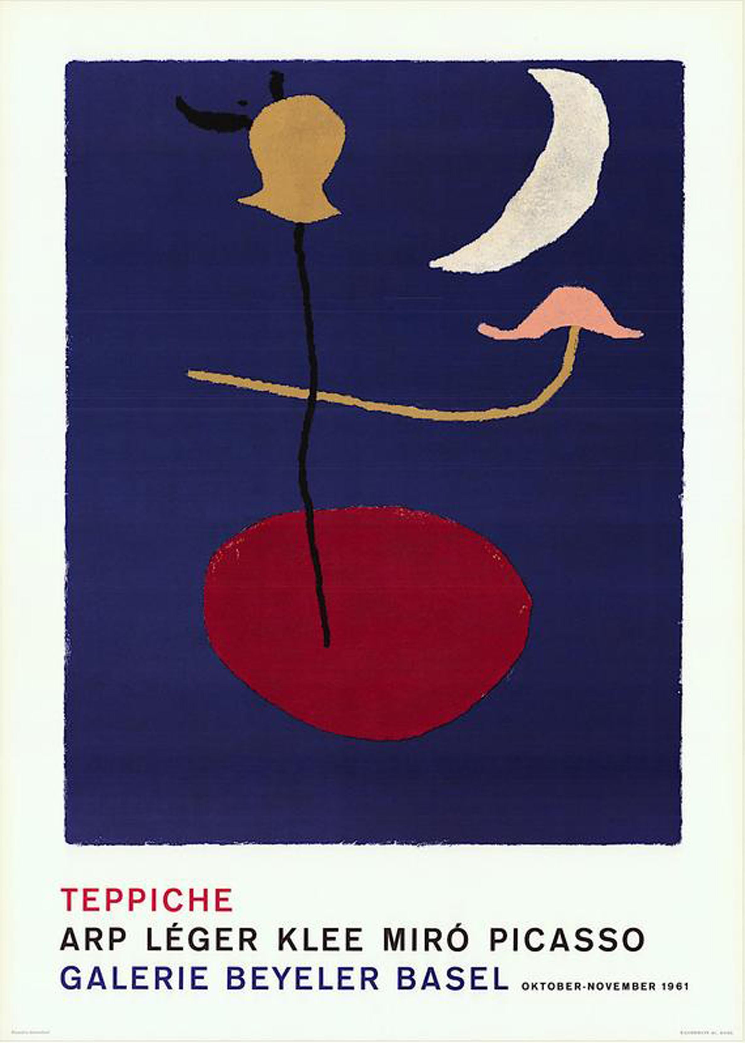 Joan Miro Rug by Marie Cuttoli & Luci Weill In Excellent Condition For Sale In Paris, FR