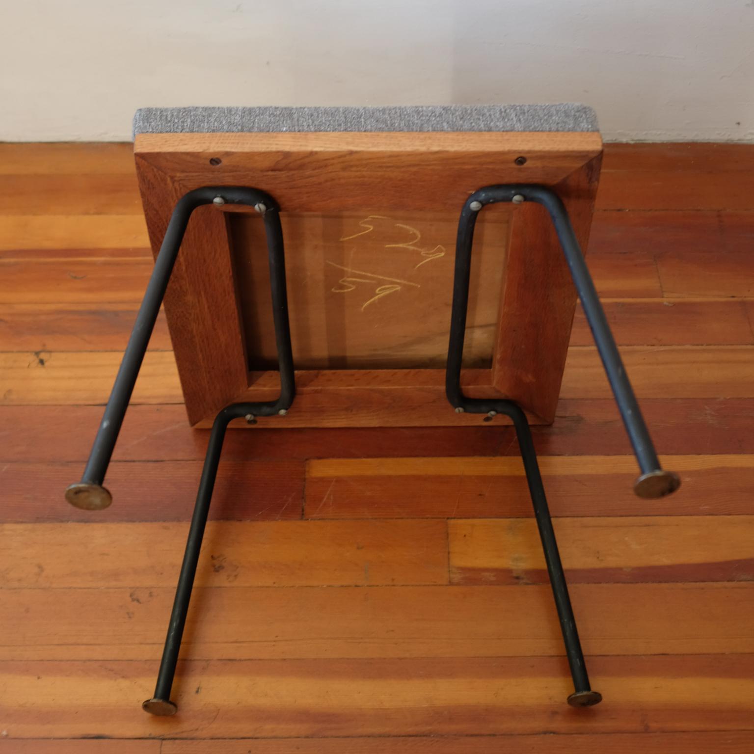 Iron 1950s Stool by Raymond Loewy for Mengel Furniture Company For Sale