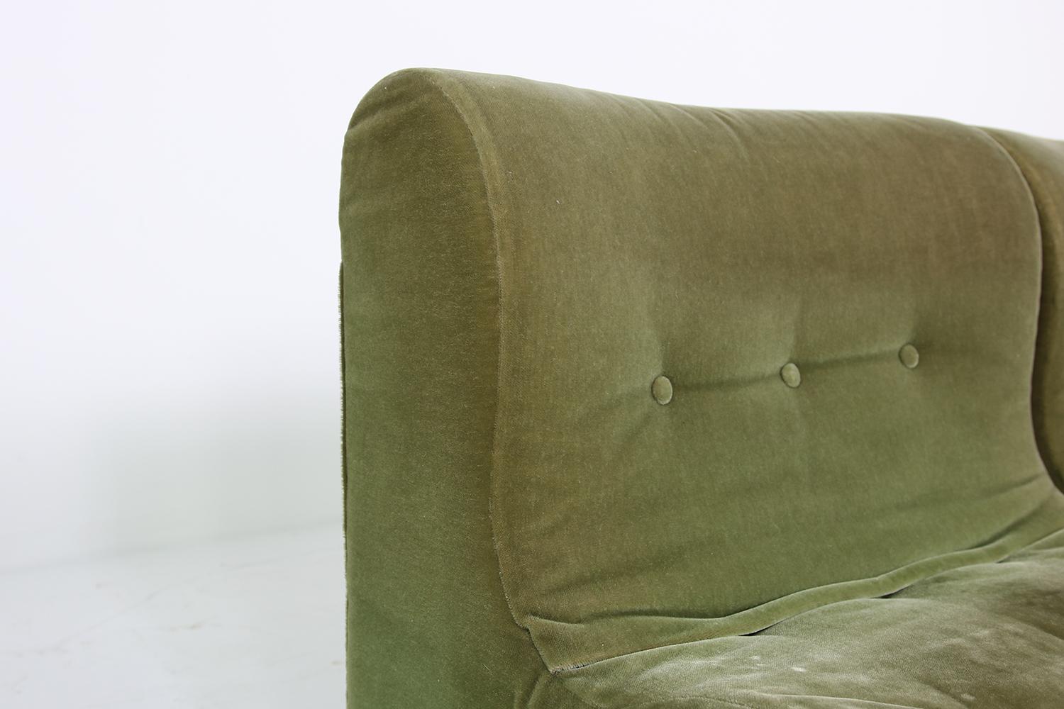 Mid-20th Century Vintage 1960s Otto Zapf Modular Sofa & Lounge Chair Living Room Set, Mohair