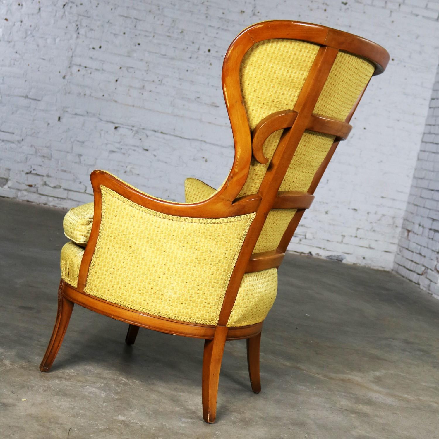20th Century Art Deco Style High Wingback Lounge Chair from John M. Smyth Company Chicago