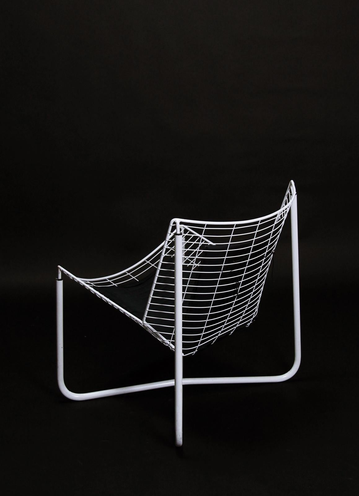 Swedish White Jarpen Wire Lounge Chair by Niels Gammelgaard for Ikea, 1983