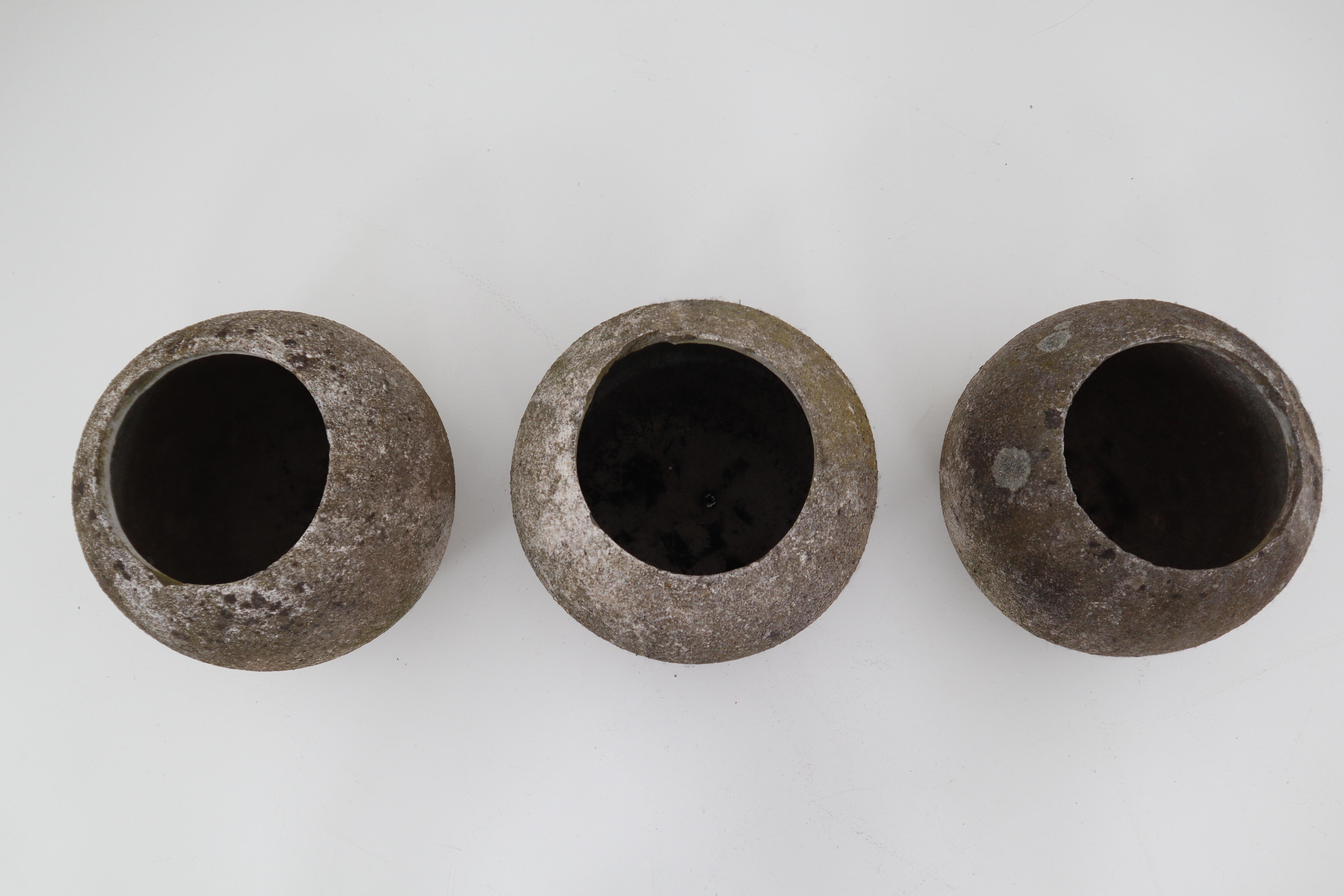 Set of Three Concrete 