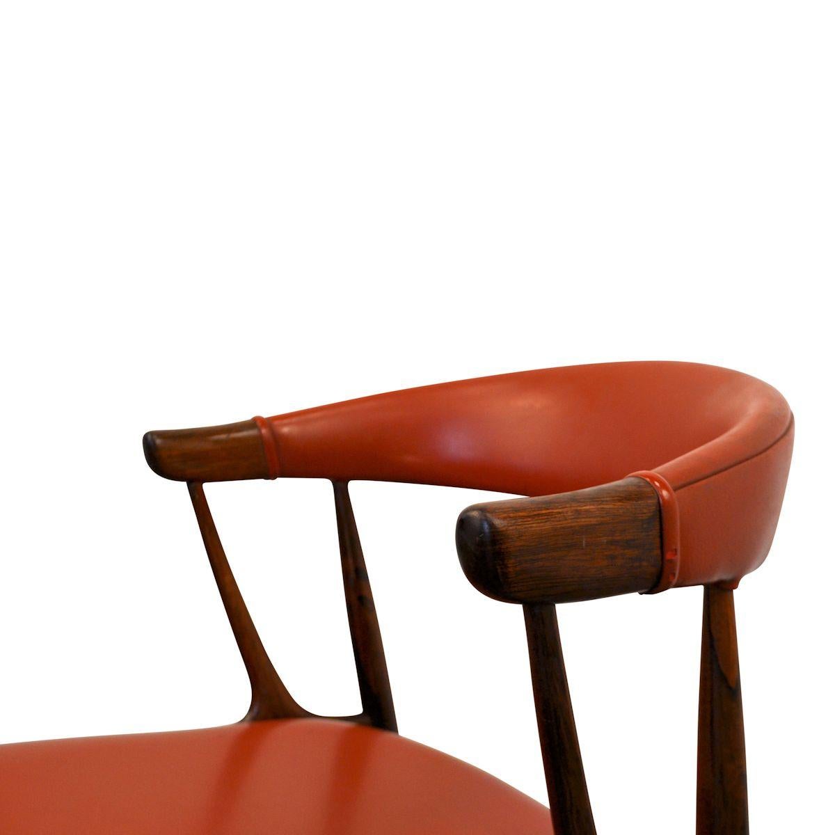 Vintage Johannes Andersen Palisander Armrest Chairs, Set of Four 1