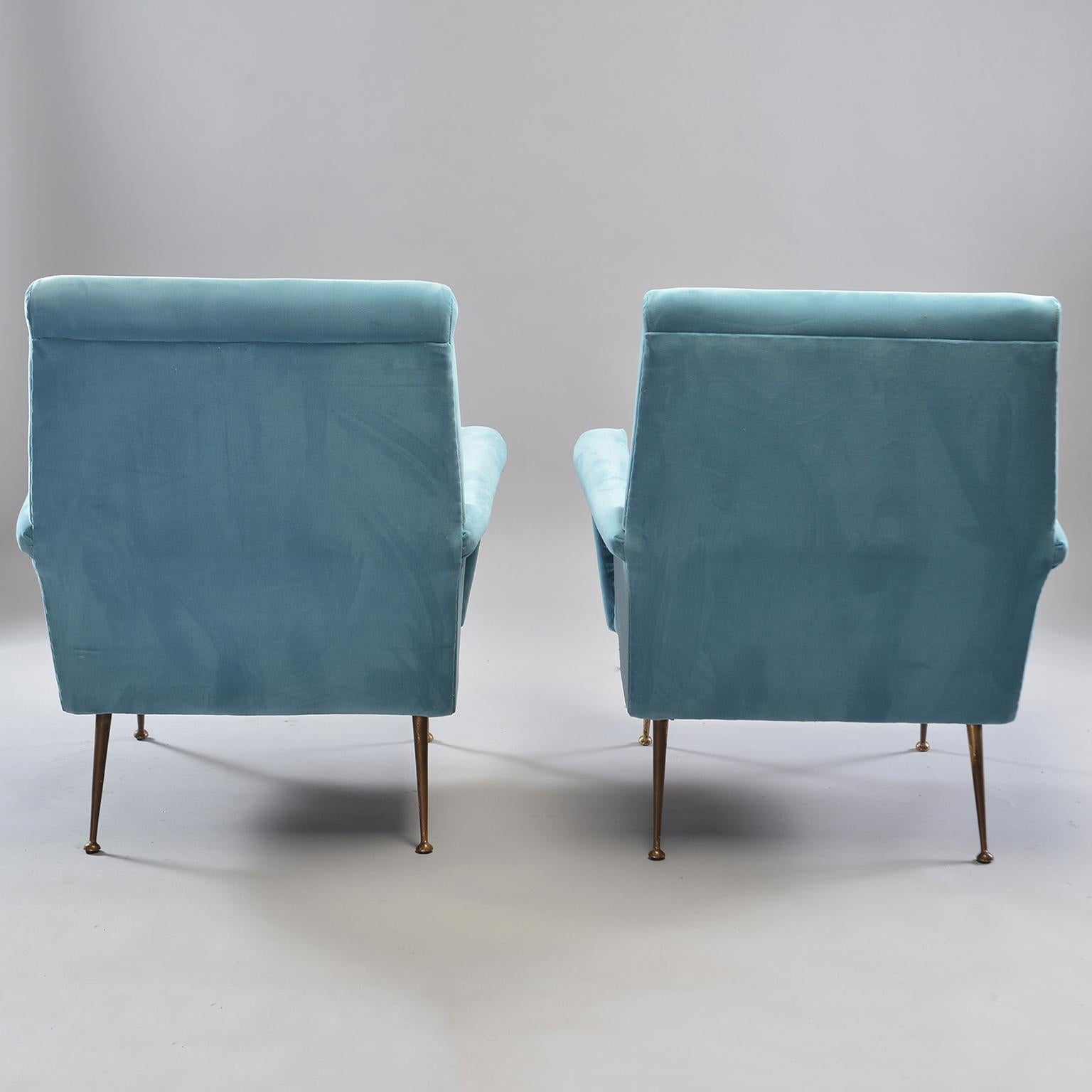 Pair of Midcentury Italian Armchairs with New Upholstery 1