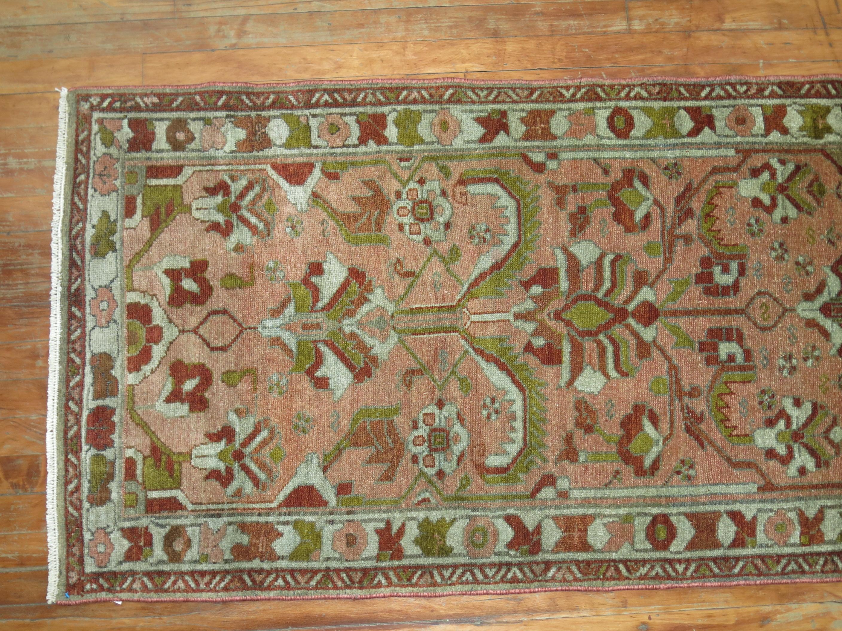 Wool Antique Persian Runner For Sale