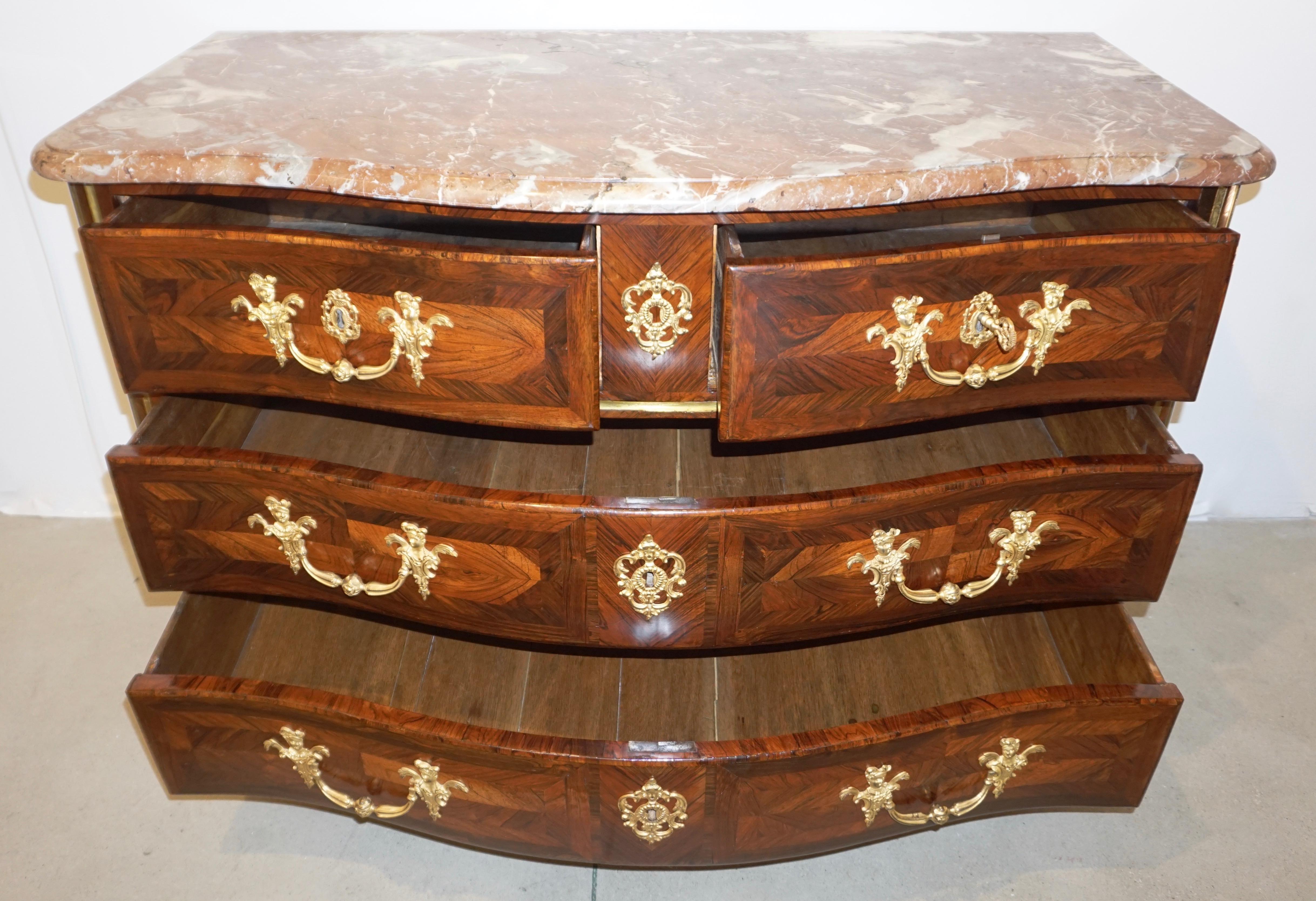 18th Century French Stamped Marchand Kingwood Chest Commode with Provenance For Sale 3