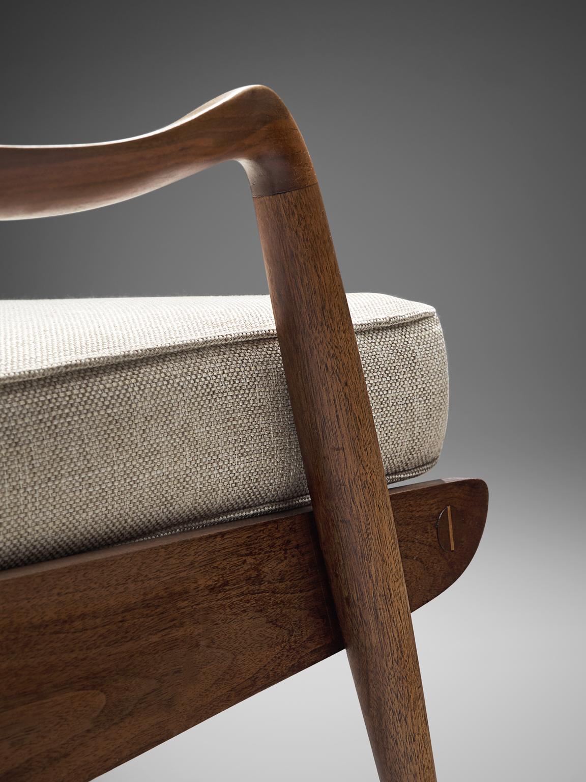 Fabric Rare Phillip Lloyd Powell Lounge Chair and Ottoman