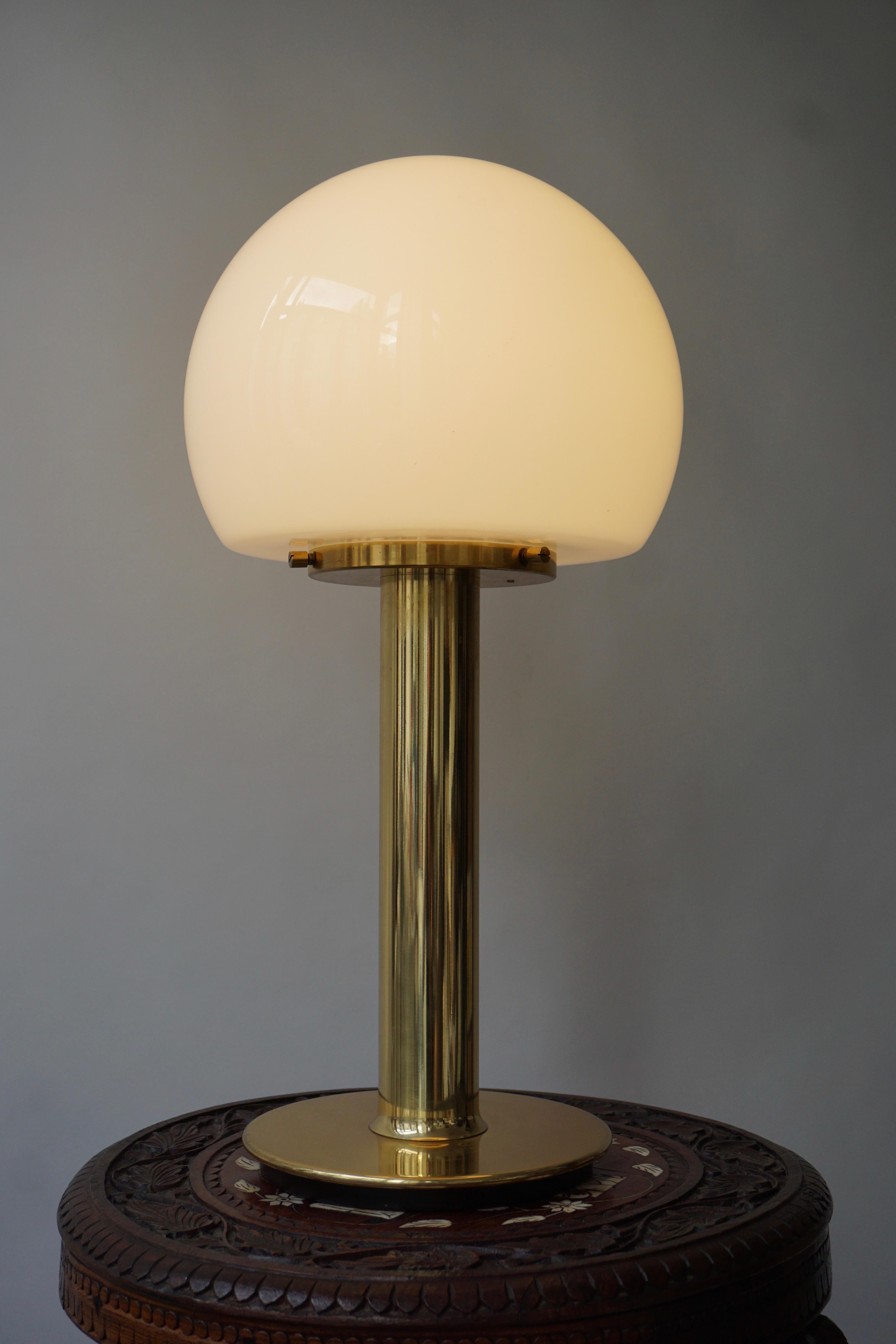 Table Lamp in Brass and Murano Glass 1