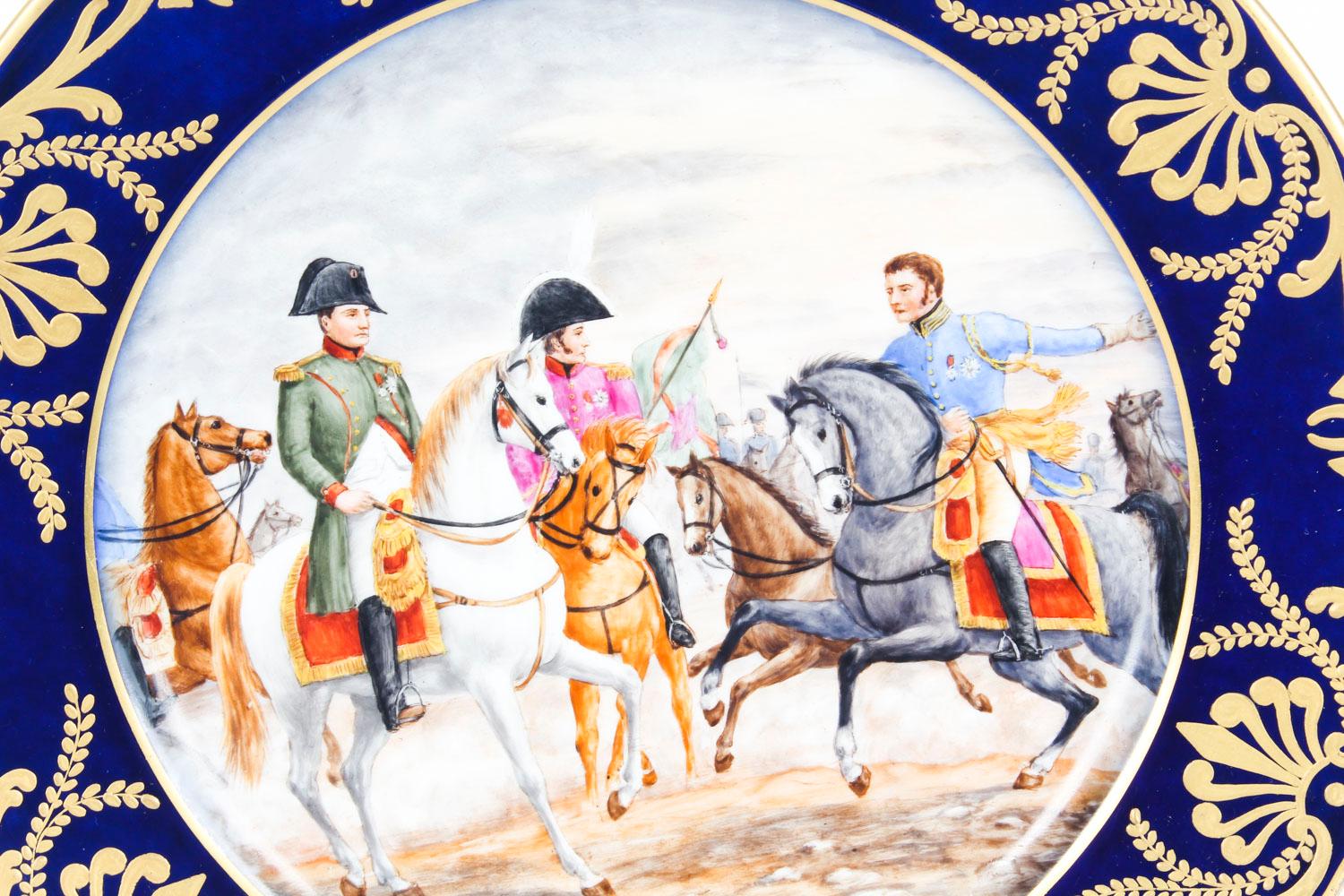 Pair of Porcelain Cabinet Plates of Napoleon Signed Edouard Garnier 19th Century 2