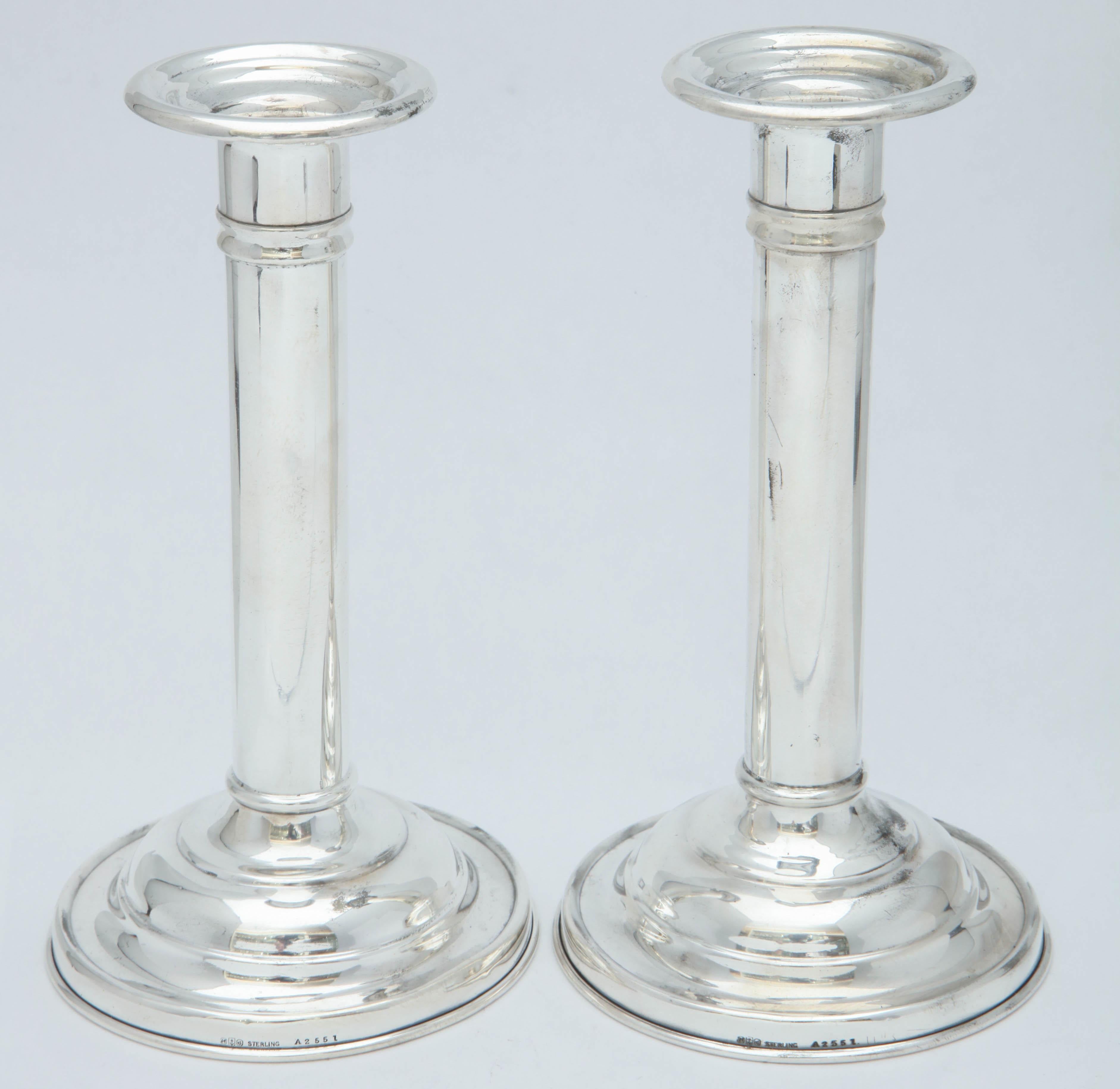 Edwardian Pair of Sterling Silver Candlesticks 3