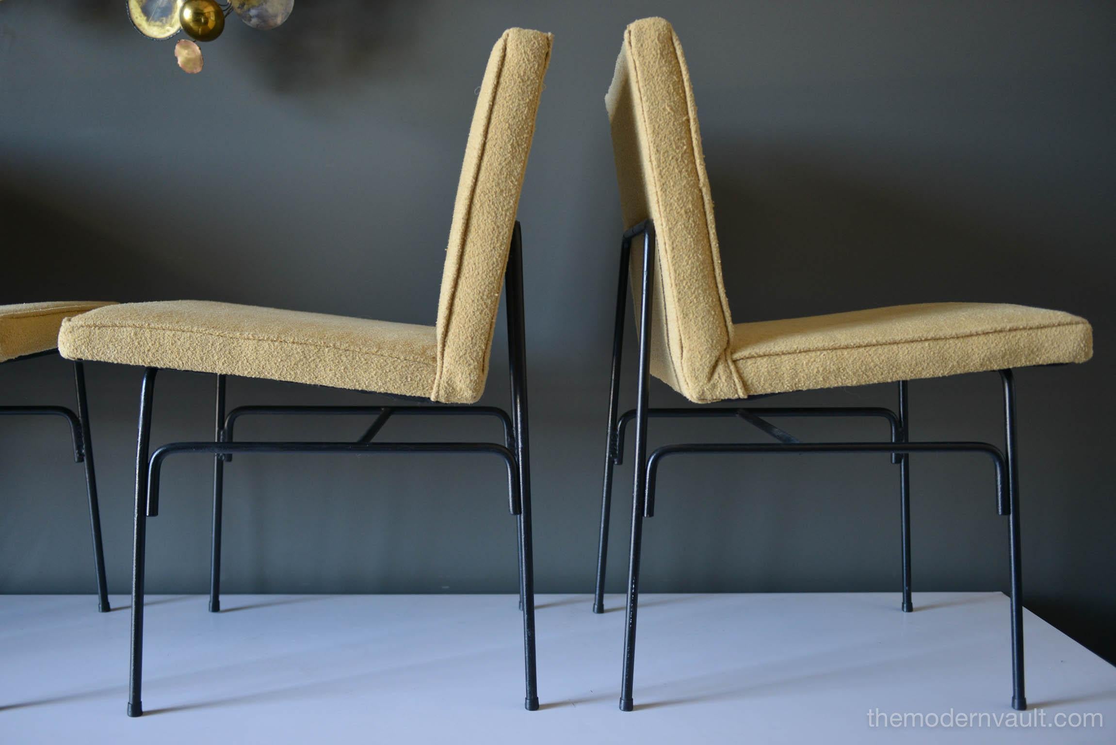 Set of Four Iron Dining Chairs by Allan Gould, circa 1955 1