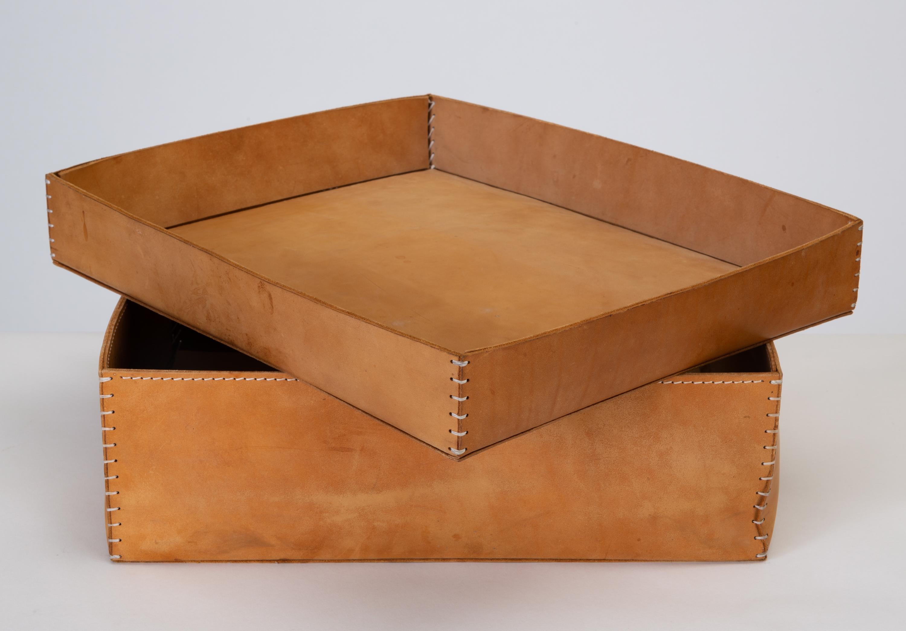 Late 20th Century Large Leather Portfolio Box by Arte & Cuoio
