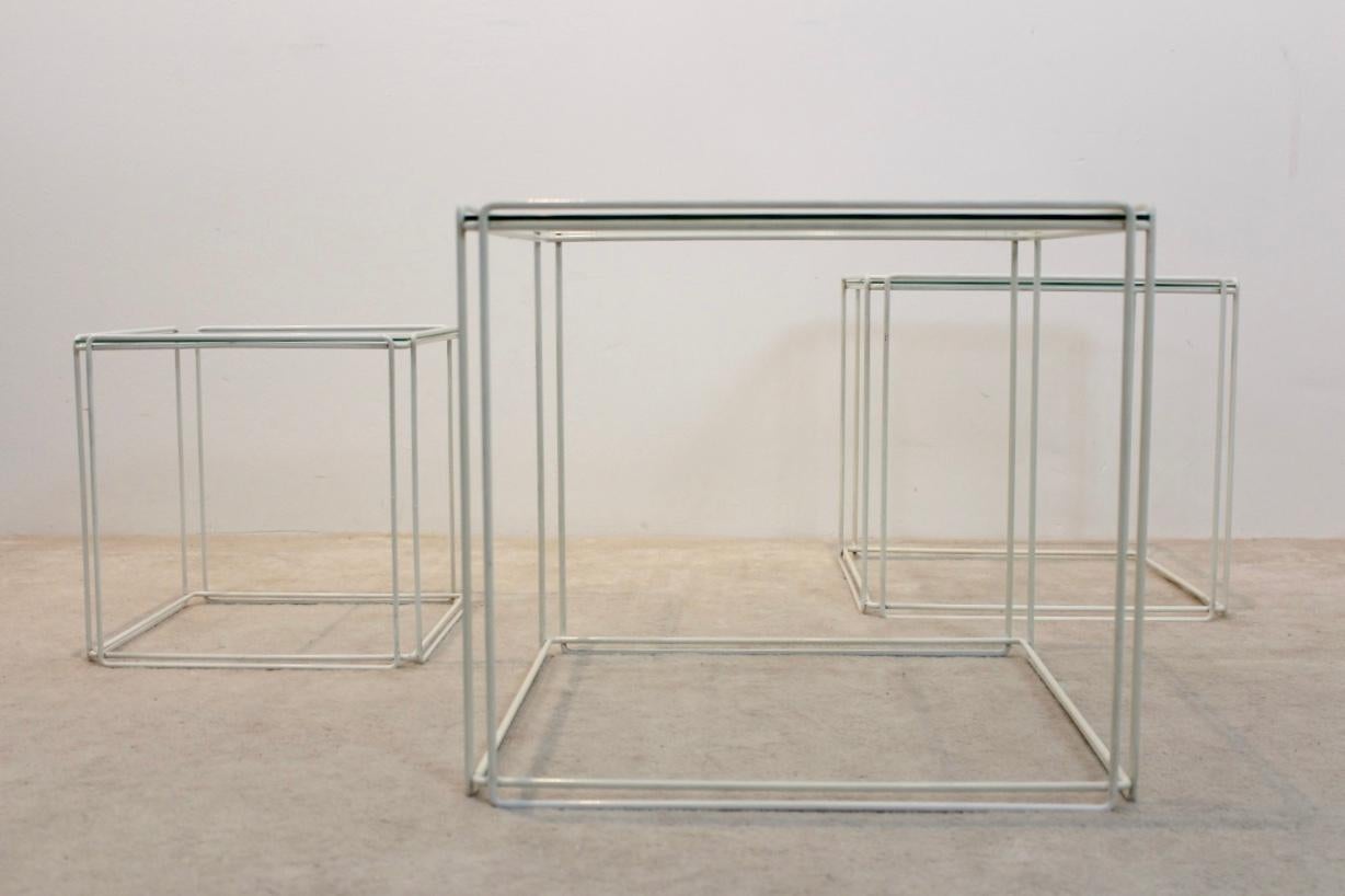 Graphical Isocele Nesting Tables by Max Sauze for Atrow, 1970s For Sale 1