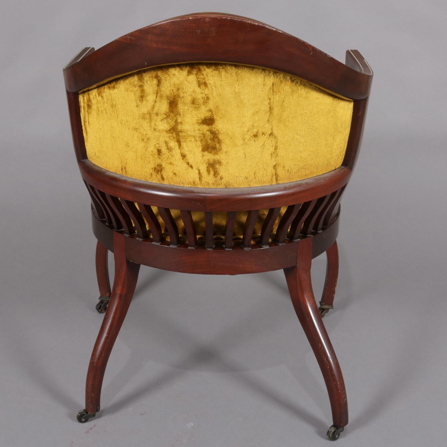 Antique Italian Neoclassical Satinwood Marquetry Inlaid Side Chair, circa 1890 2