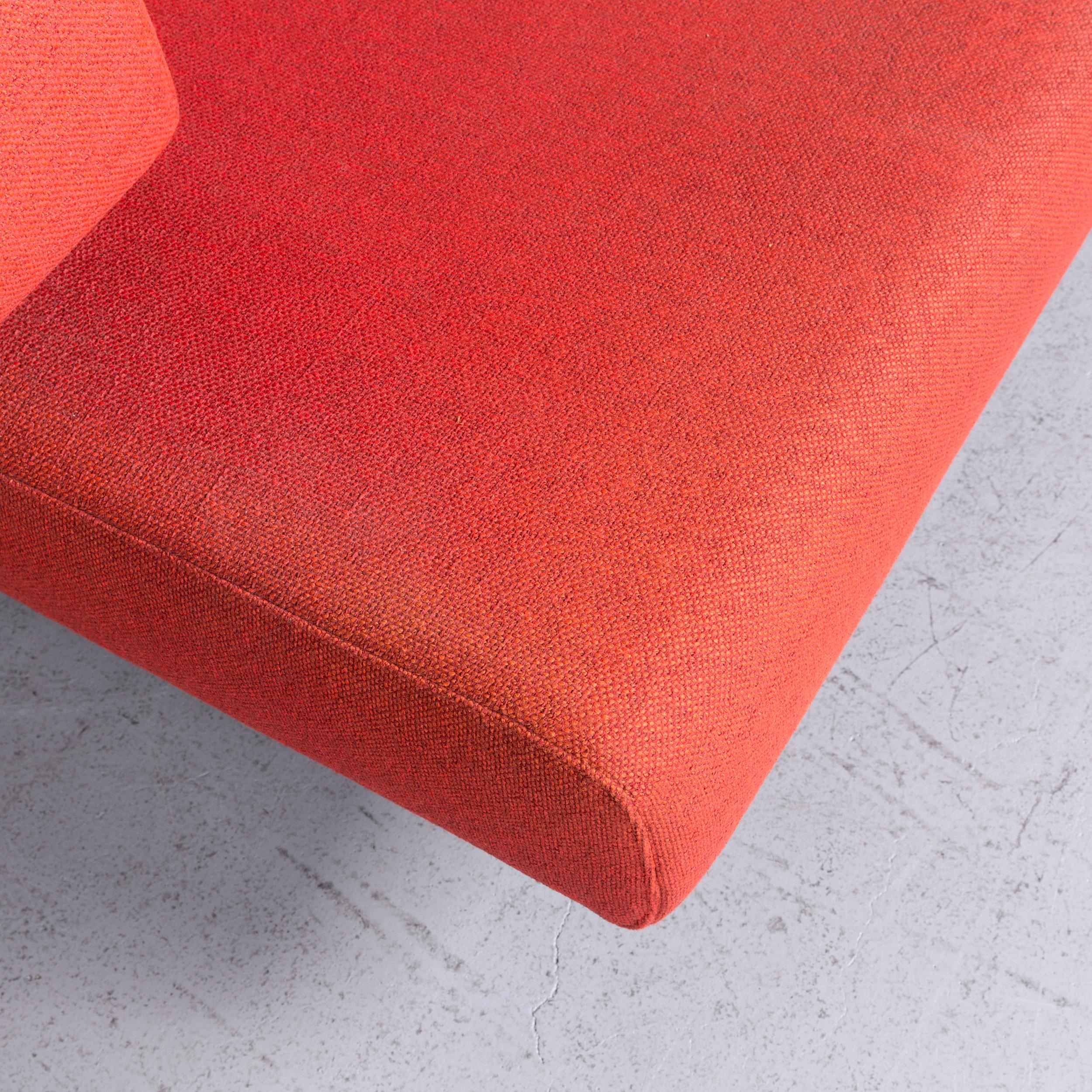 Contemporary Ewald Schillig Brand Face Designer Sofa Fabric Red Corner Couch For Sale