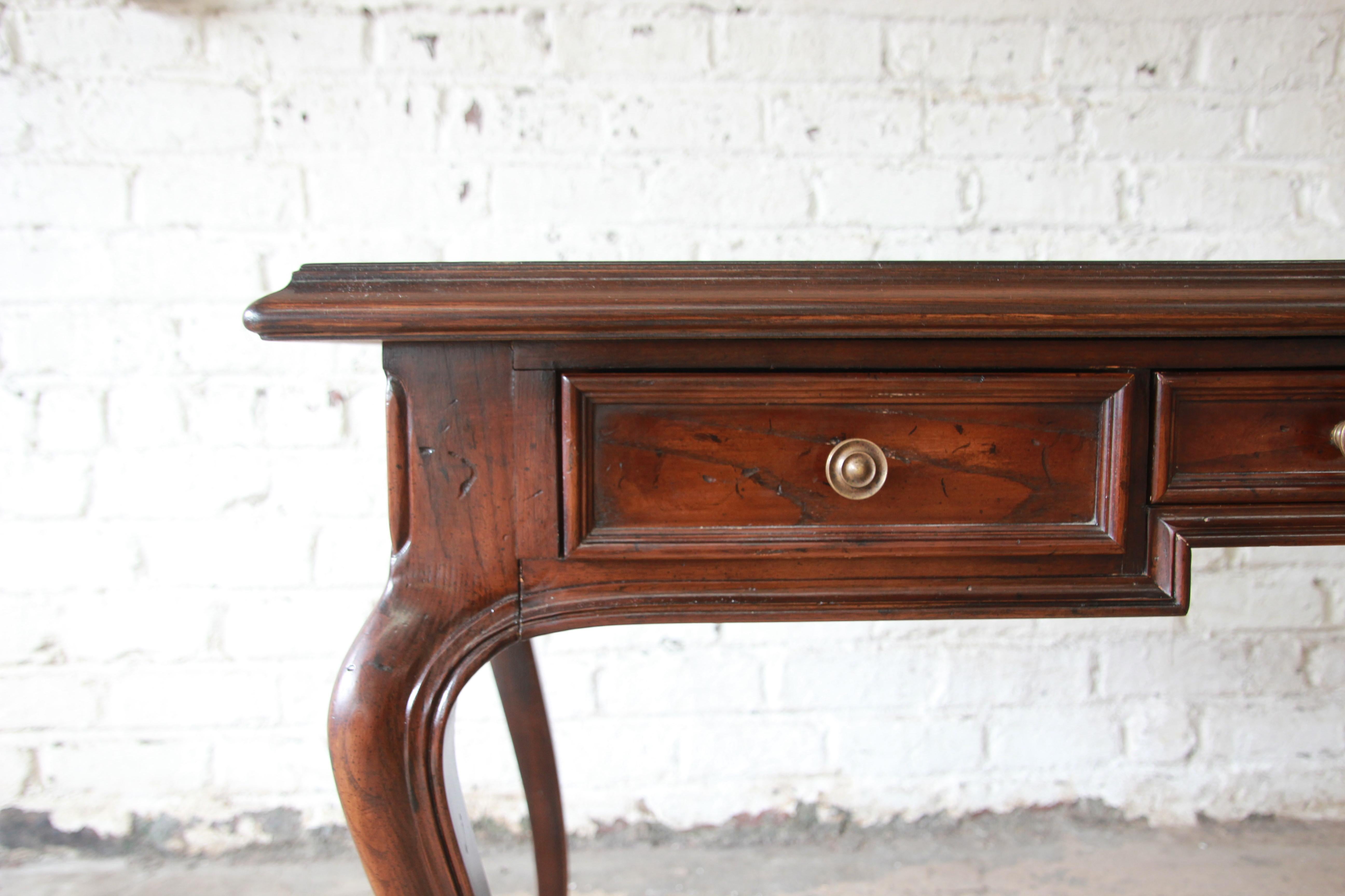 Late 20th Century Henredon Burl Wood French Writing Desk