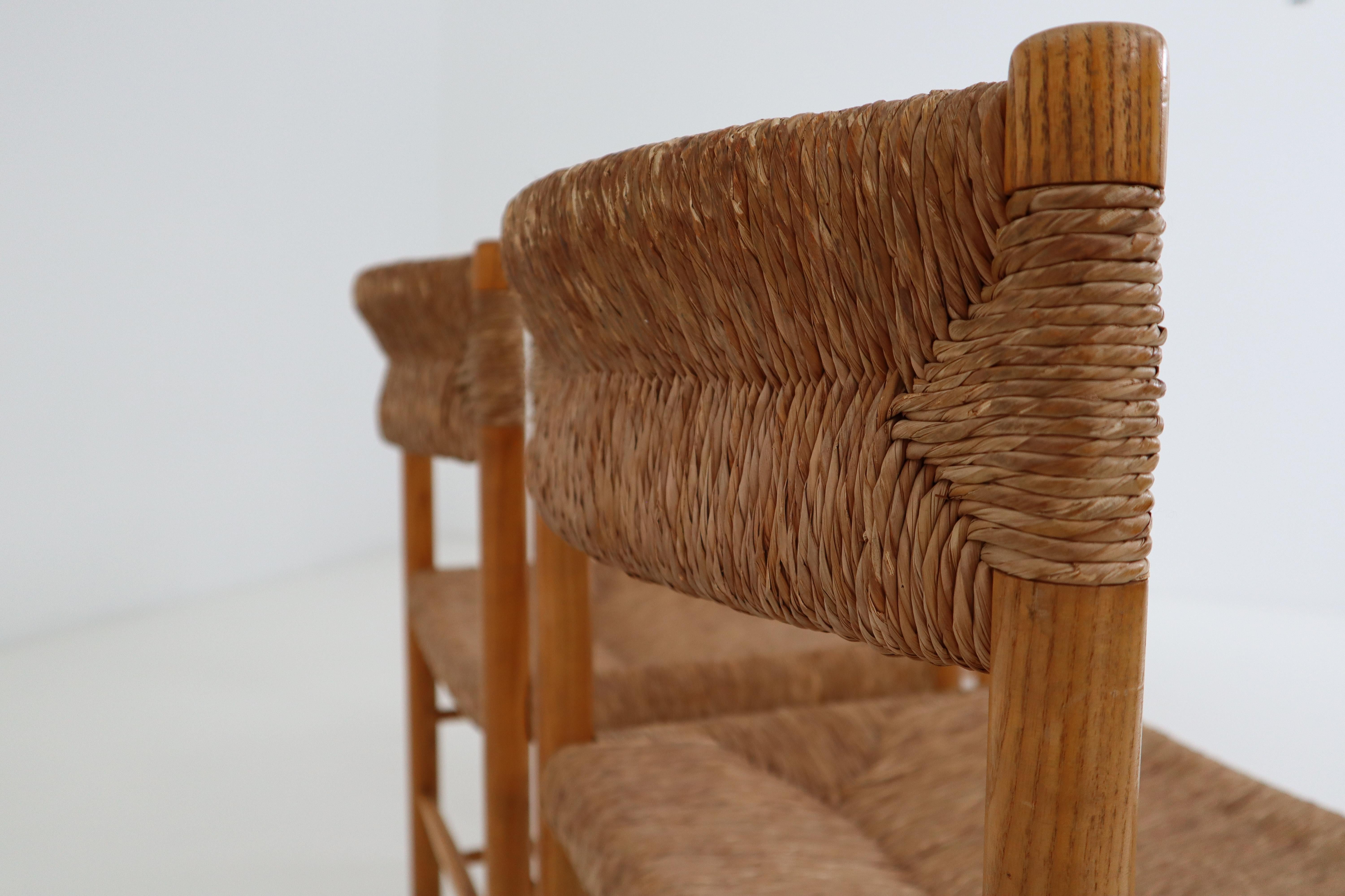 Four “Dordogne” Chairs by Charlotte Perriand for Robert Sentou In Good Condition In Almelo, NL