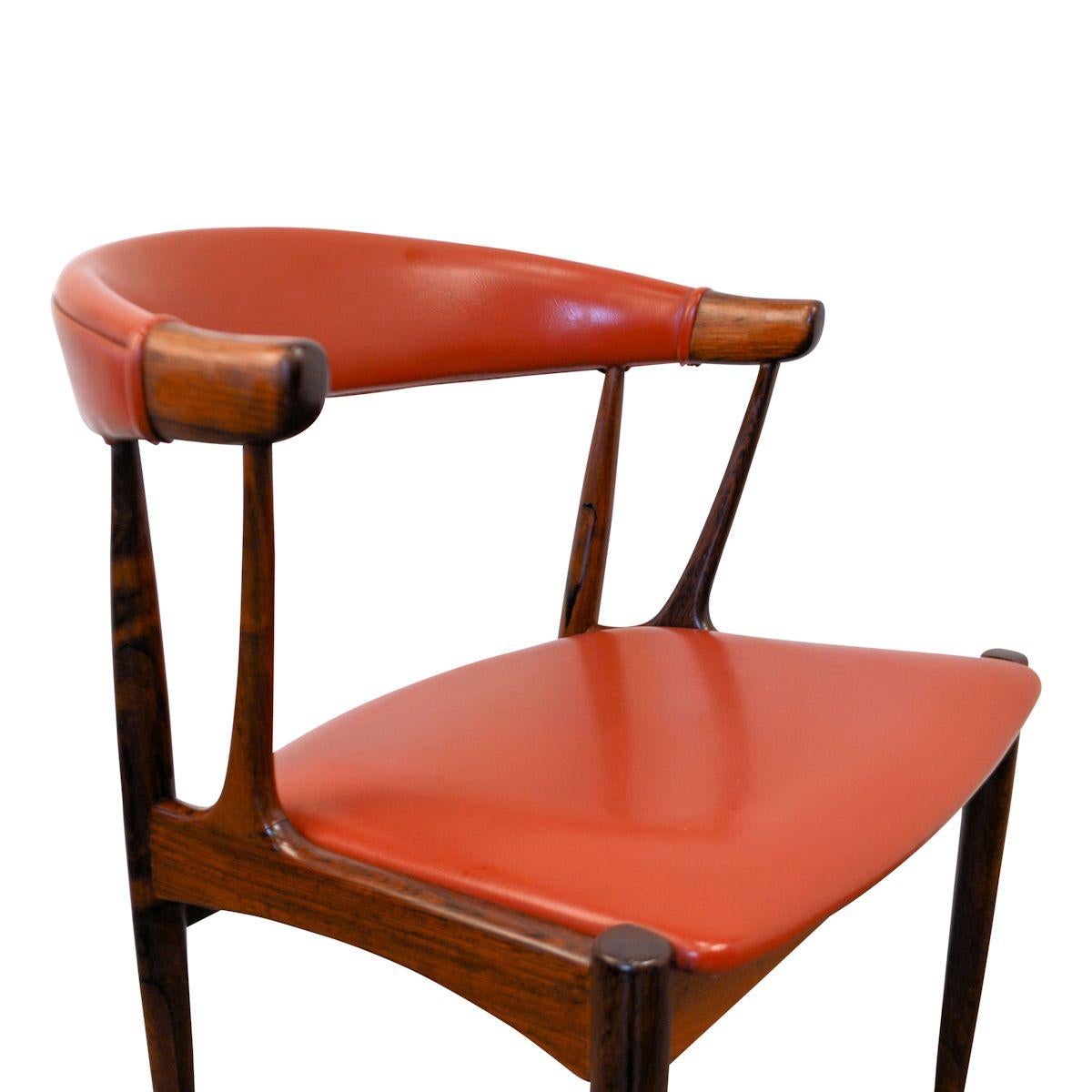 Vintage Johannes Andersen Palisander Armrest Chairs, Set of Four 2