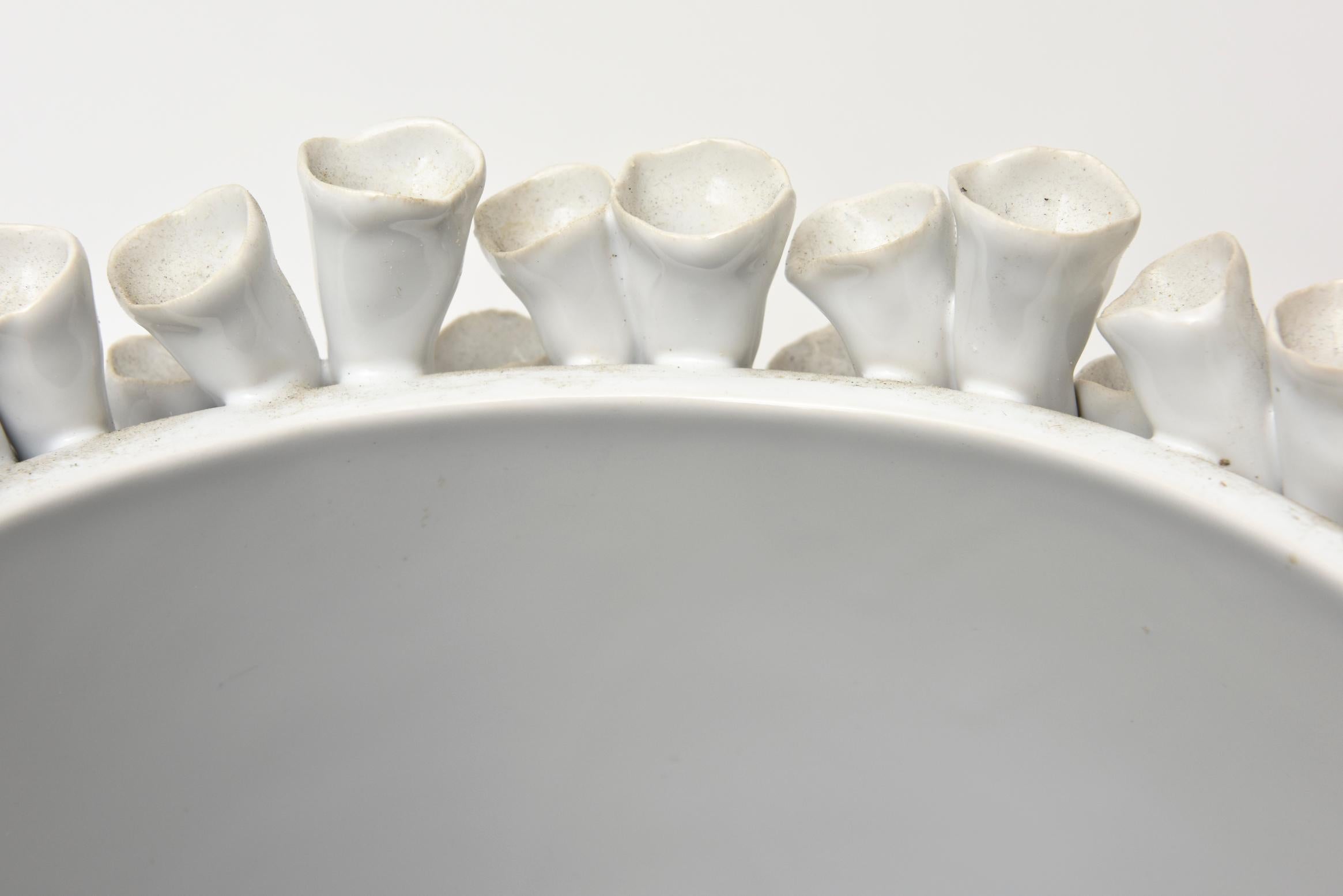 Organic Modern Sculptural White Ceramic Sculpture/ Vase/ Vessel 2