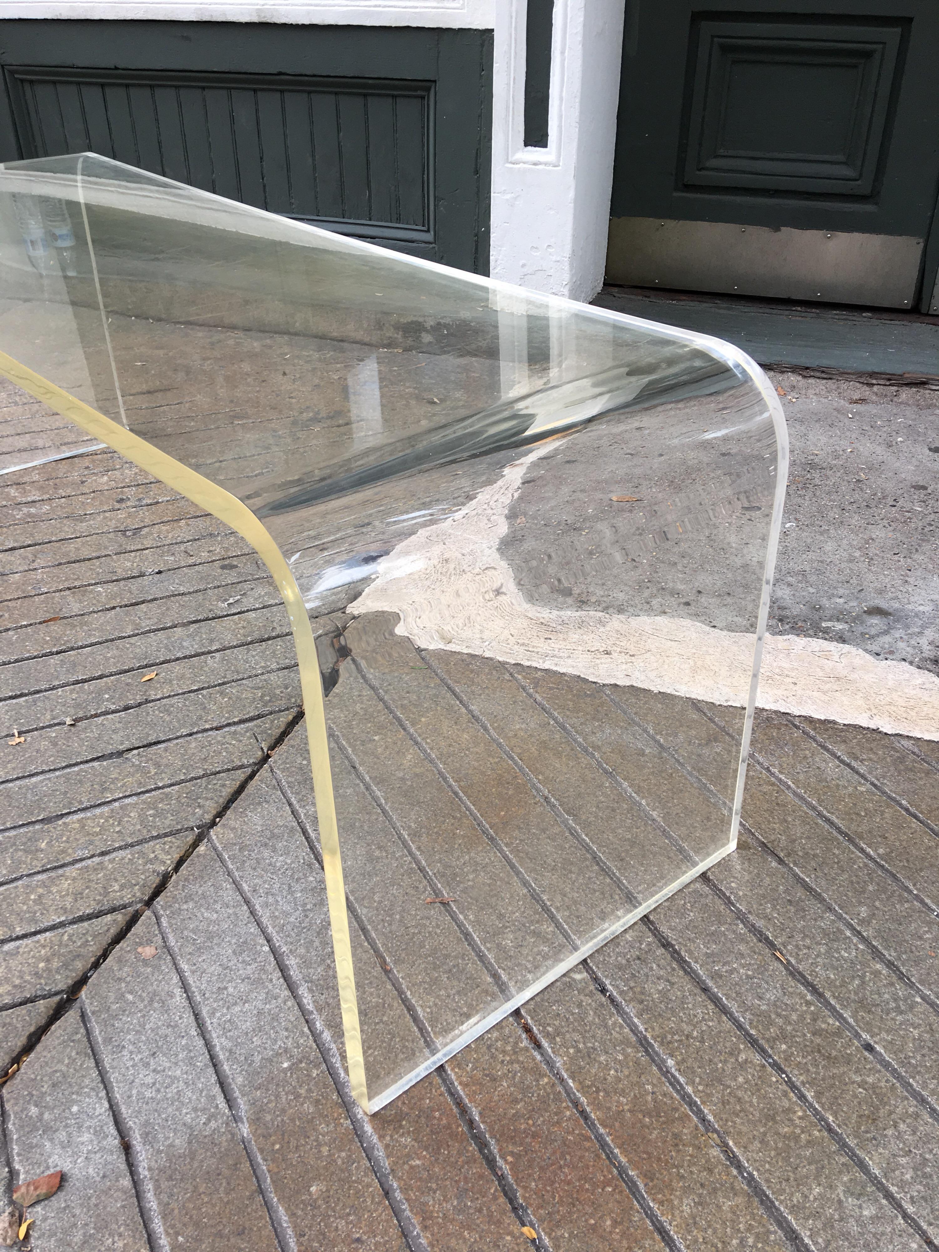 Lucite Bench or Coffee Table in the Style of Charles Hollis Jones 2