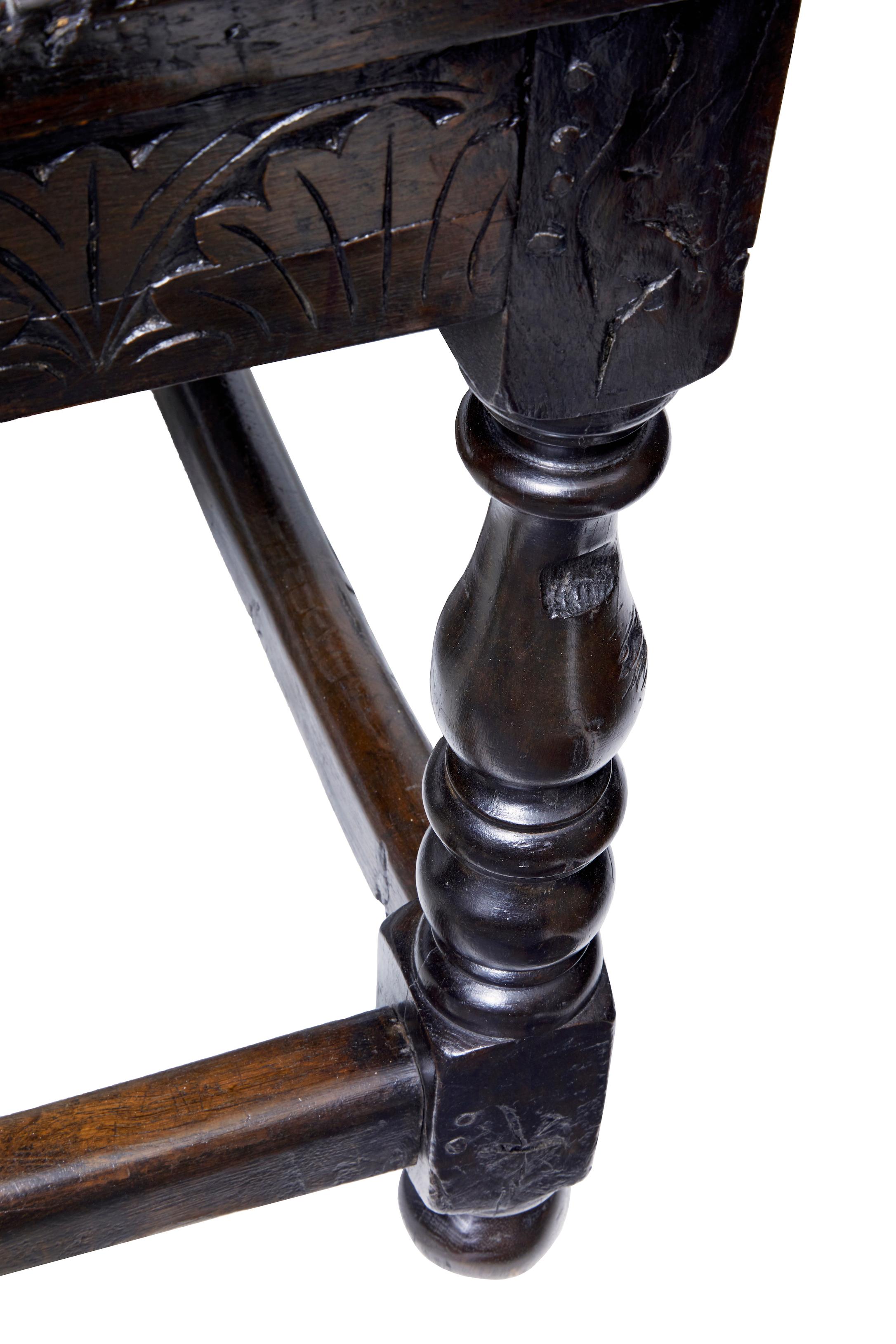 19th Century Carved Oak Refectory Table 3