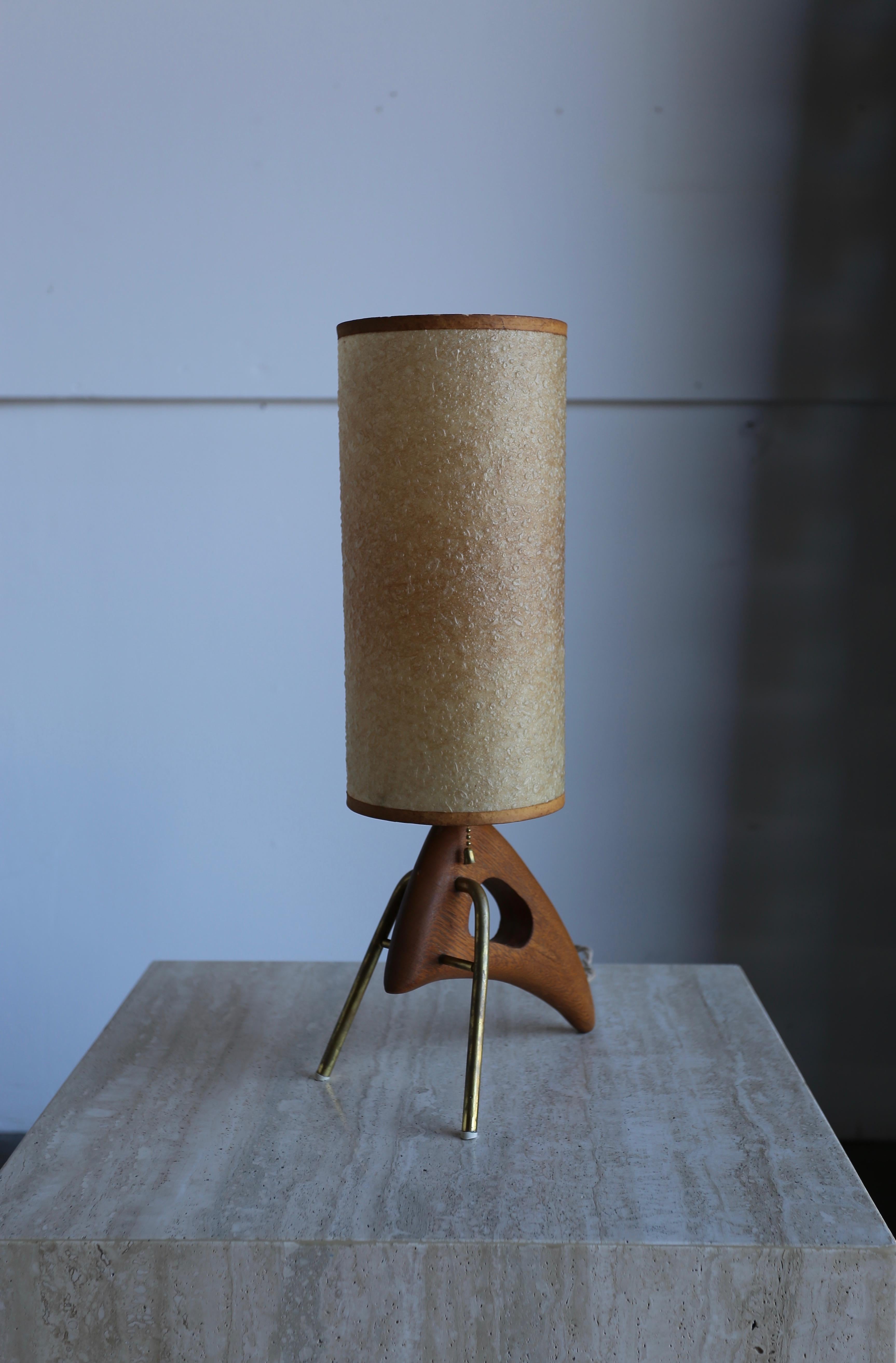 1950s Sculptural Modernist Table Lamp  1