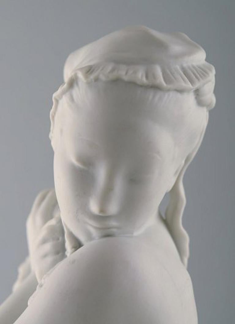 Gerhard Henning for Royal Copenhagen, 'Girl Bathing', Porcelain and Biscuit For Sale 3