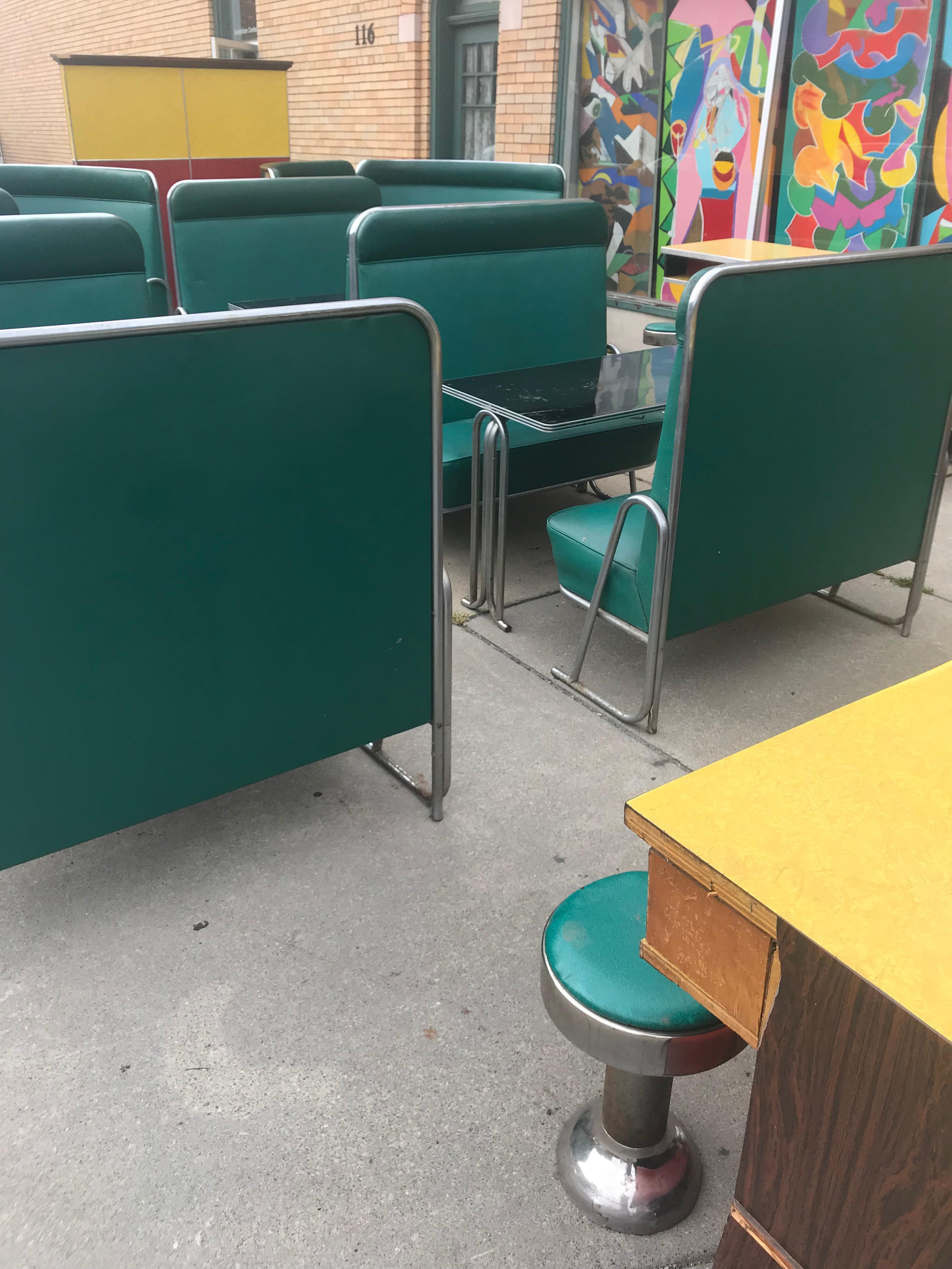 Original Art Deco Diner, Seats 40 Designed by Wolfgang Hoffmann for Howell 1930s 3
