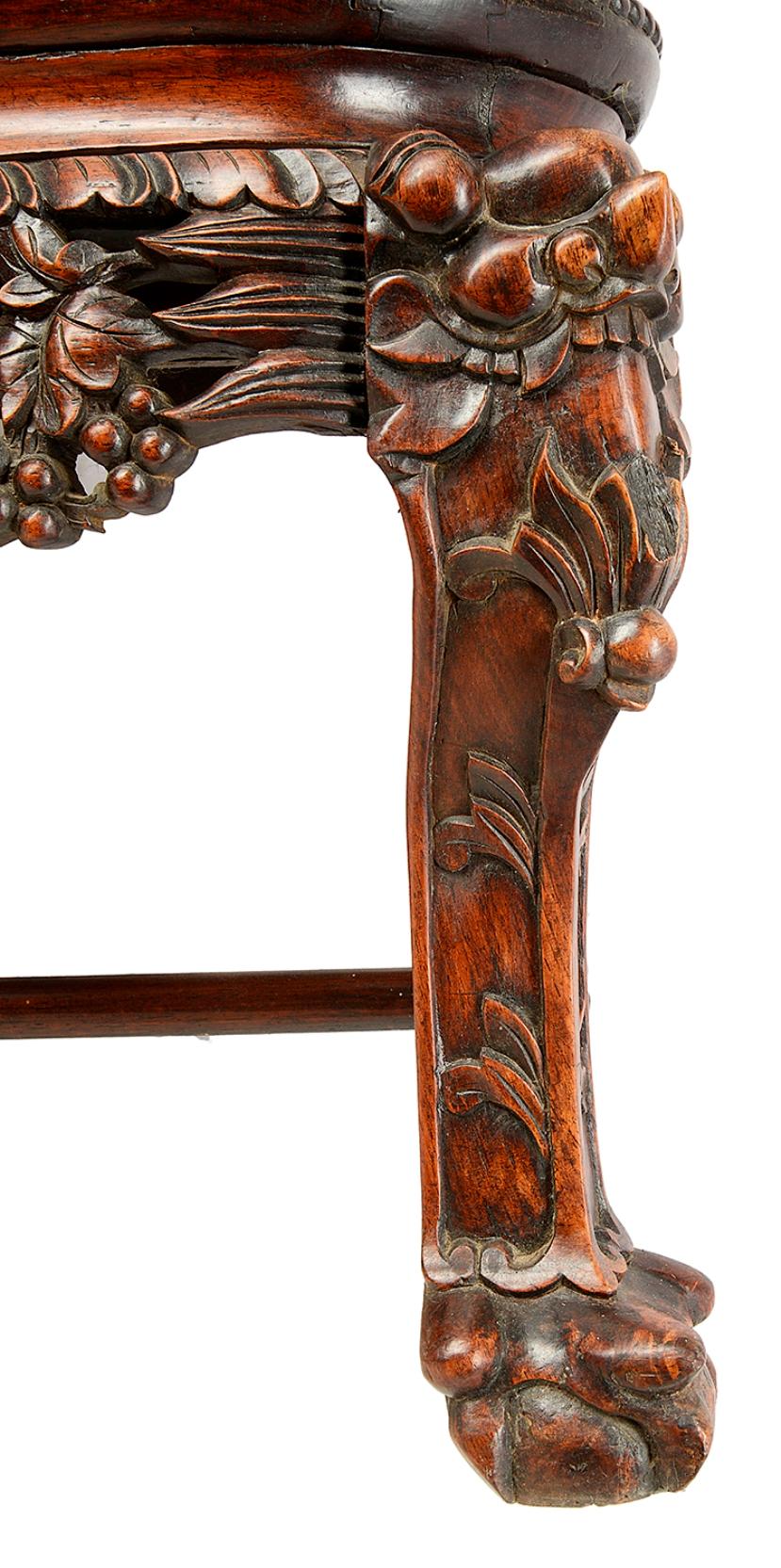 Fauteuil chinois en bois de feuillus du XIXe siècle 2