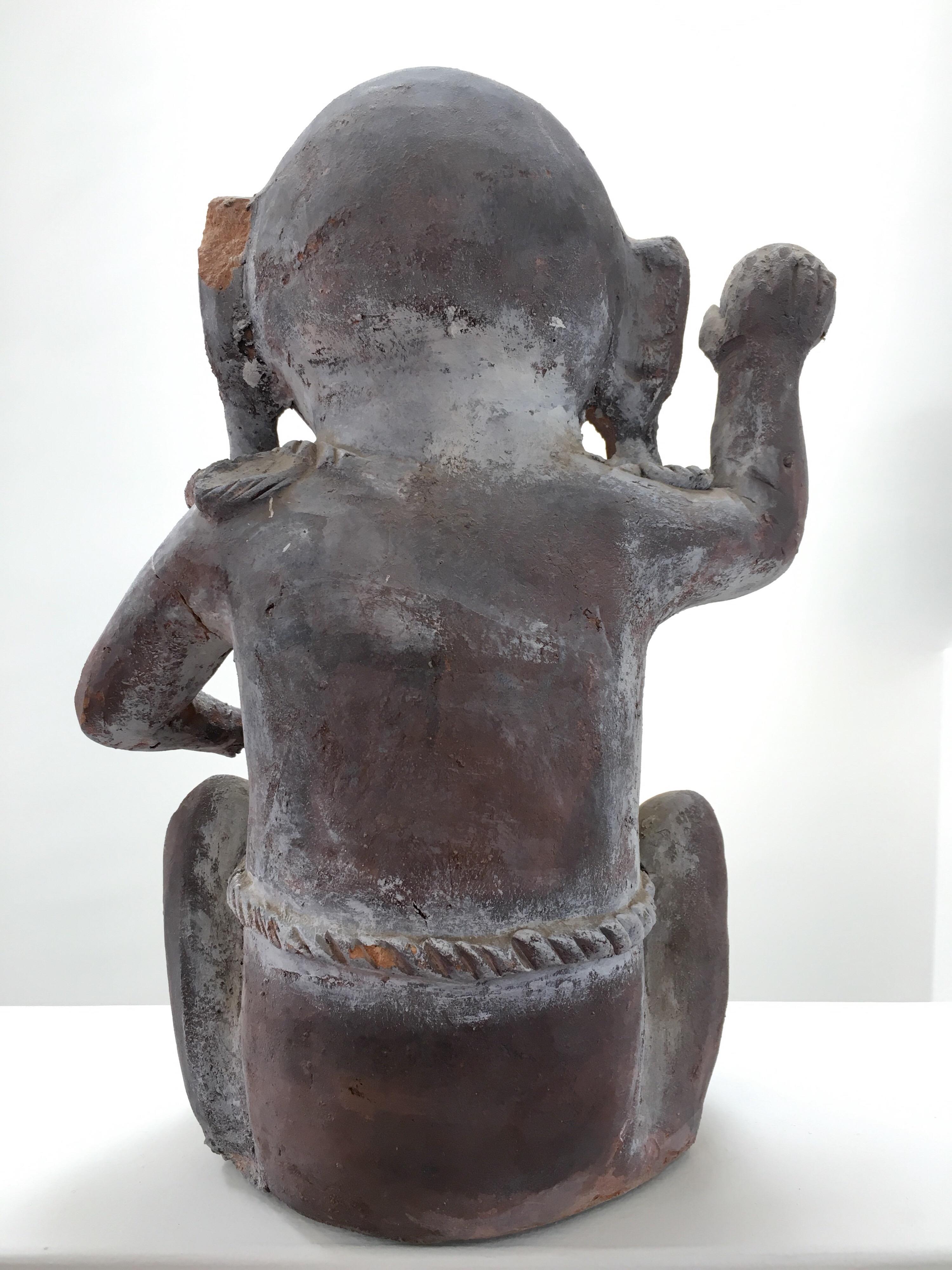 Ceramic Warrior with Rattle Zapotec, Oaxaca Area, 1950s 'Replica' 2