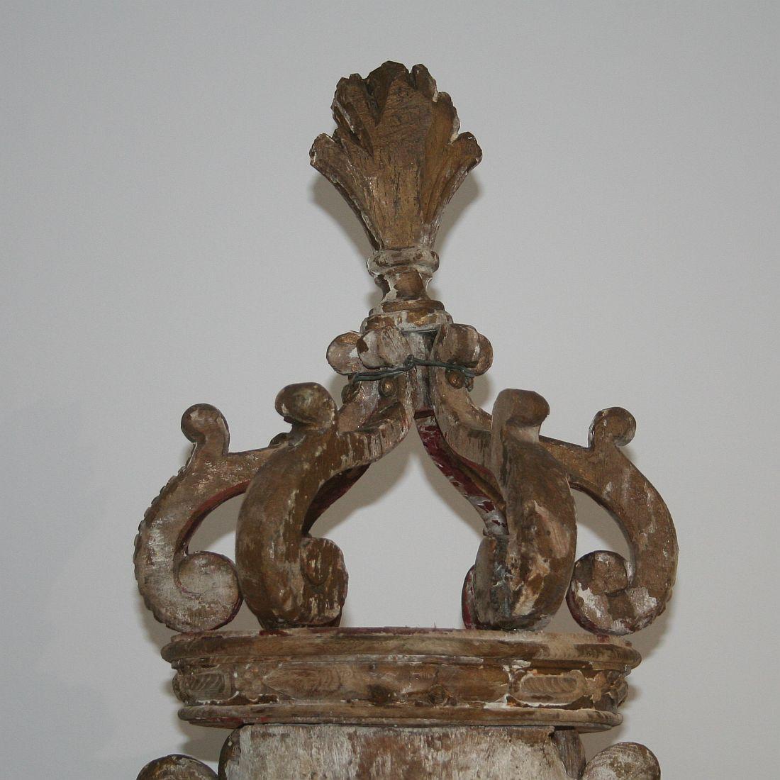 French 18th Century Weathered Oak Baroque Altar 4