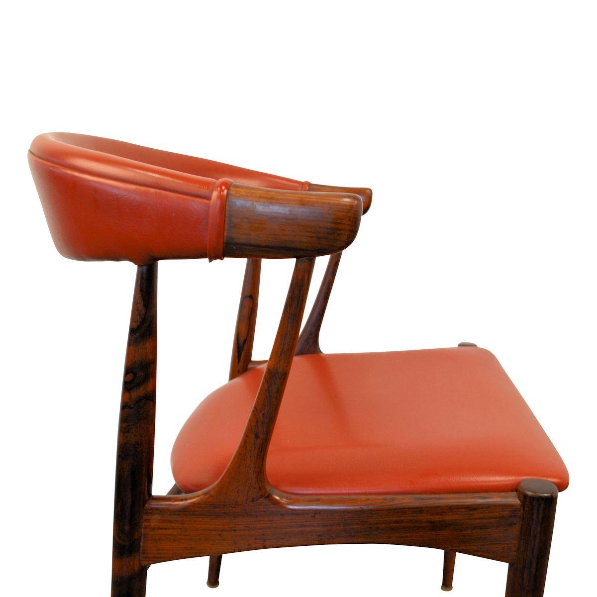 Vintage Johannes Andersen Palisander Armrest Chairs, Set of Four 3