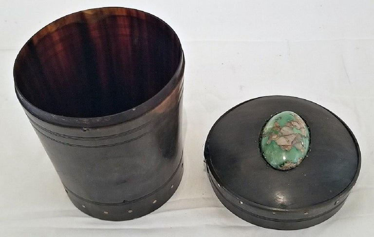18th Century Scottish Horn and Polished Stone Tea Caddy For Sale 3