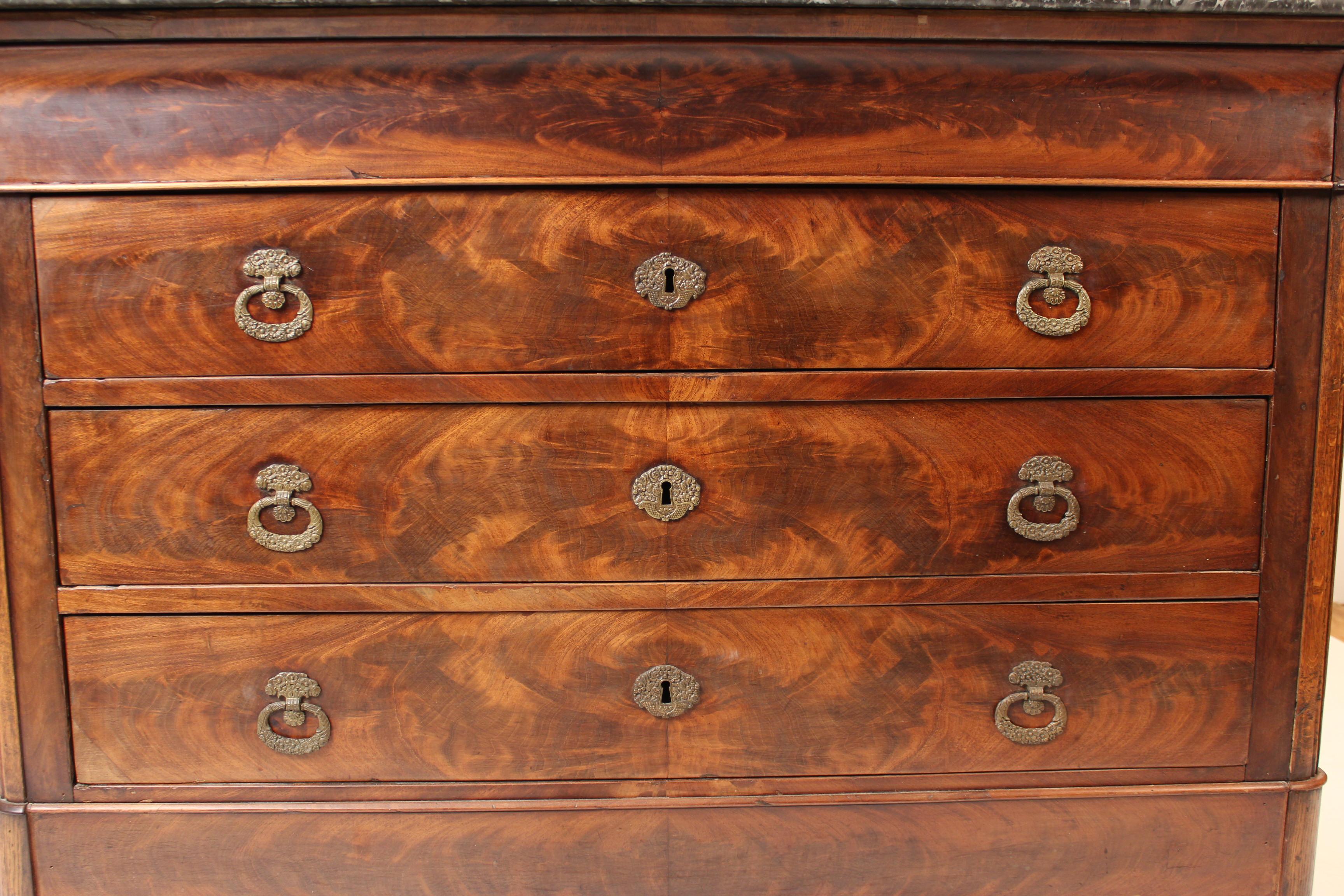 Charles X Mahogany Chest of Drawers 3