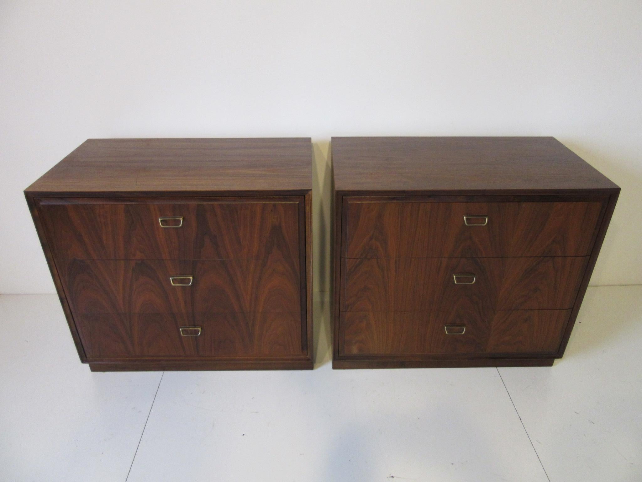 Midcentury Walnut Chests by Founders 3