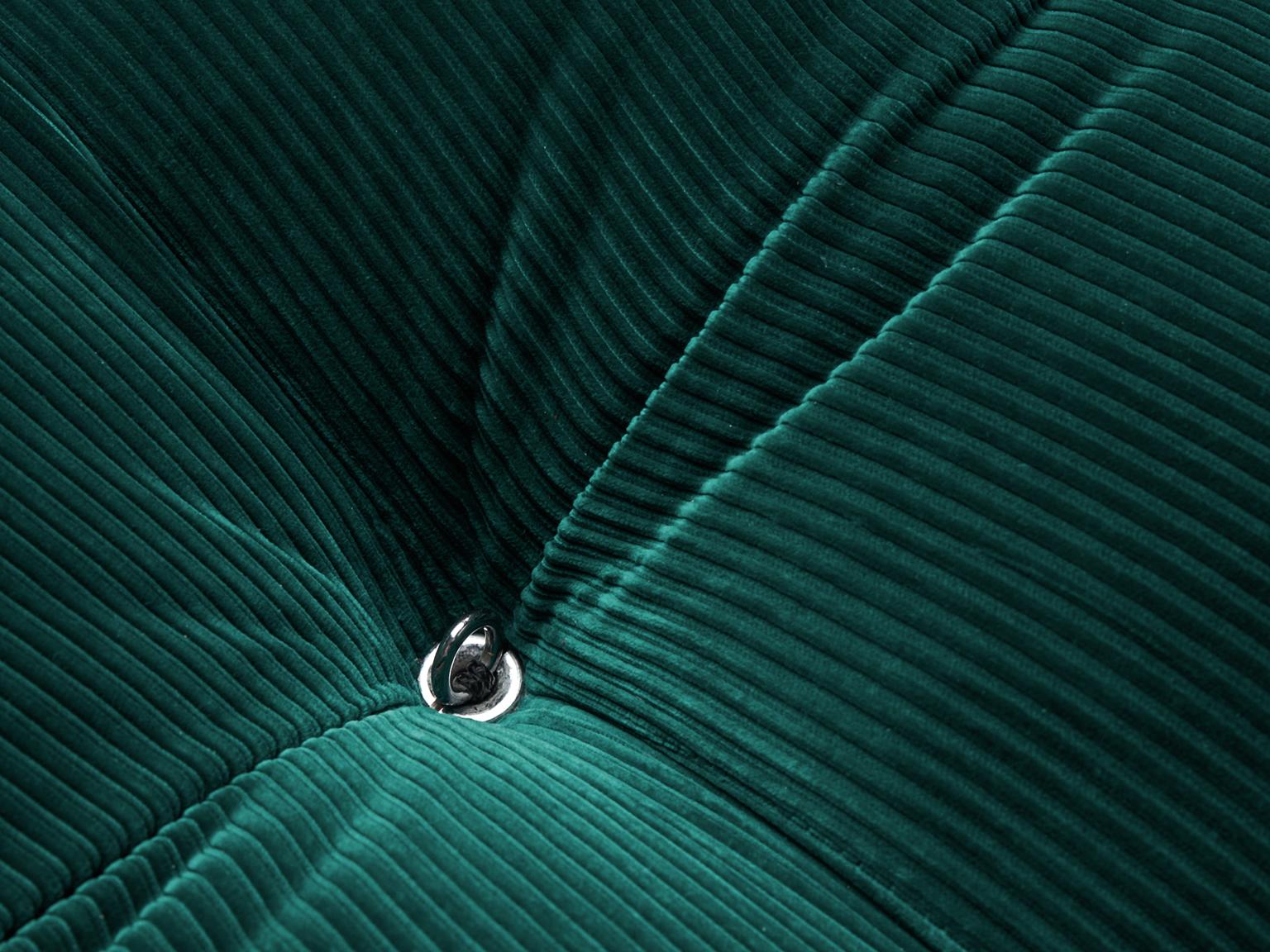 Late 20th Century Mario Bellini 'Camaleonda' in Green Corduroy