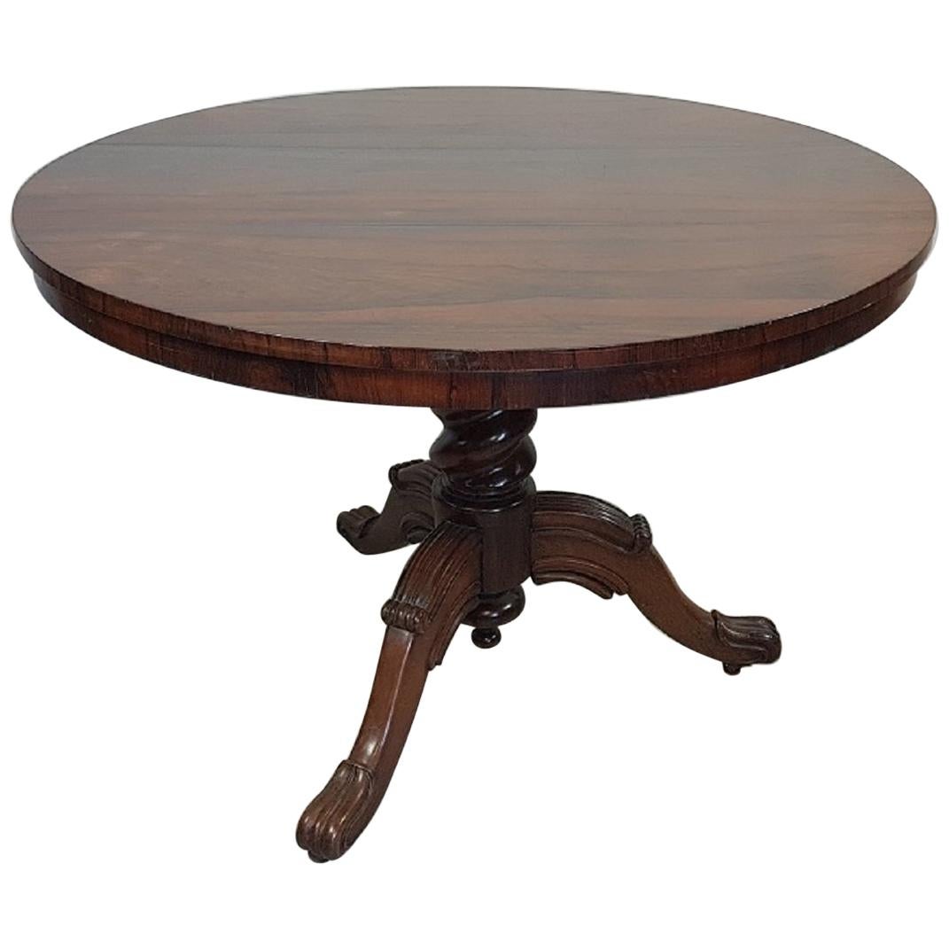 19th Century English Mahogany Tilt-Top Round Table