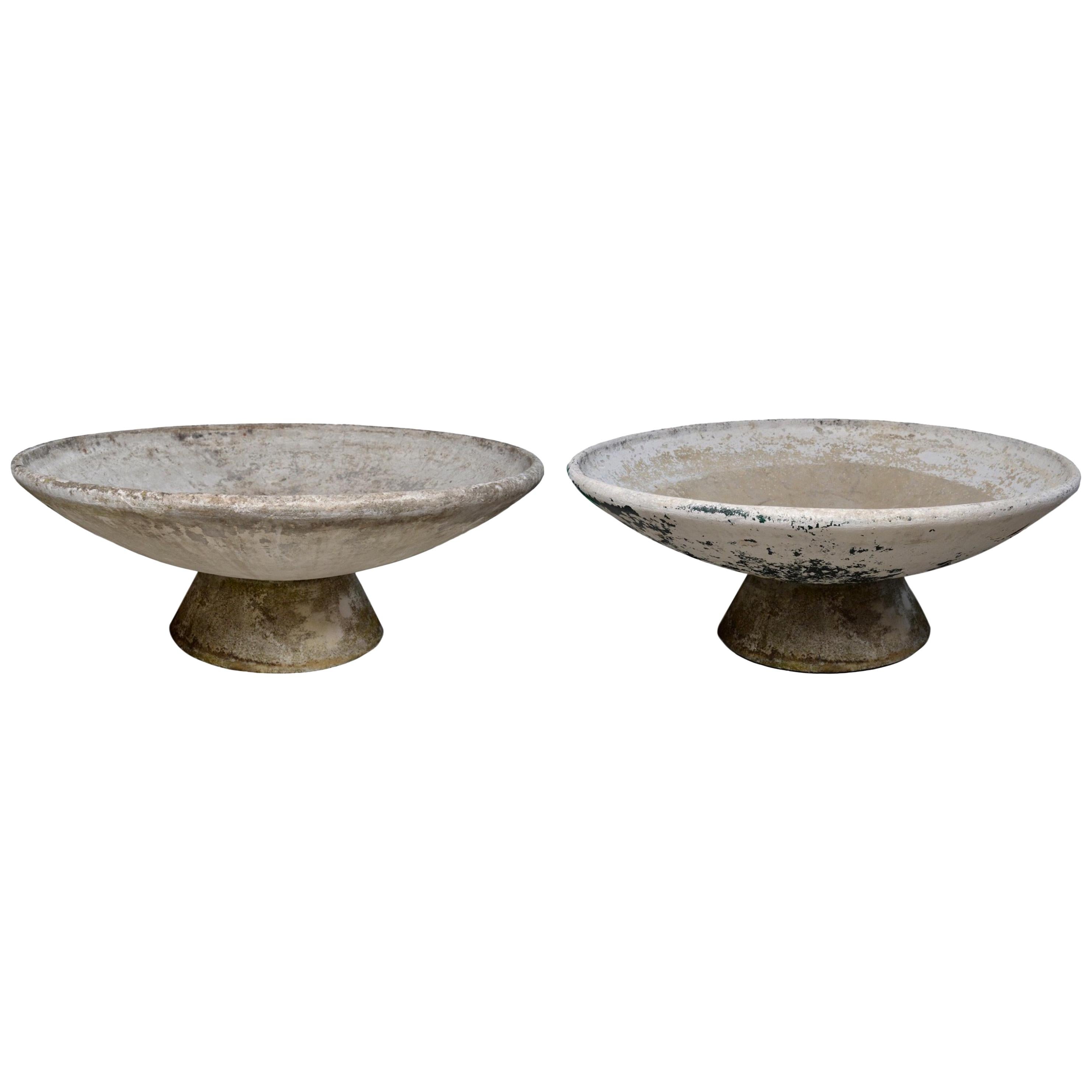 Willy Guhl Adjustable Two-Piece Concrete Bowl Planters