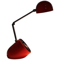 Bright Red Vintage Prestigeline Folding Desk Lamp