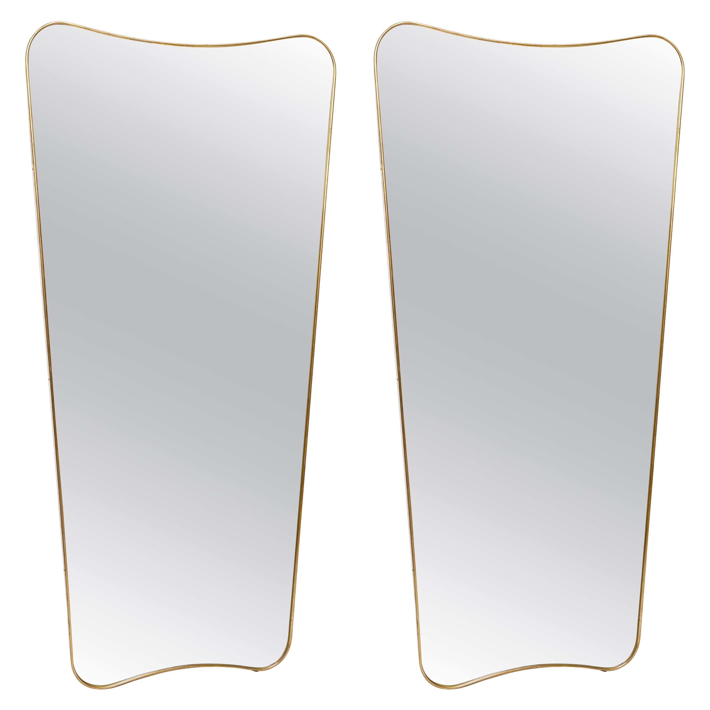 Pair of Large Mirrors in the Style of Gio Ponti