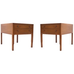 Classic Pair of Mahogany Bedside Tables by John Stuart, United States, 1960s