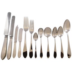 Pointed End by AJ Stone Sterling Silver Flatware Service Set Dinner 218 Pieces