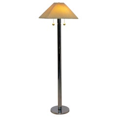 Mid-Century Modern Sonneman Chrome Brass Tubular Floor Lamp, 1960s