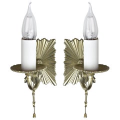 Antique Silver Plated 'Caldwell' Sconce, Pair