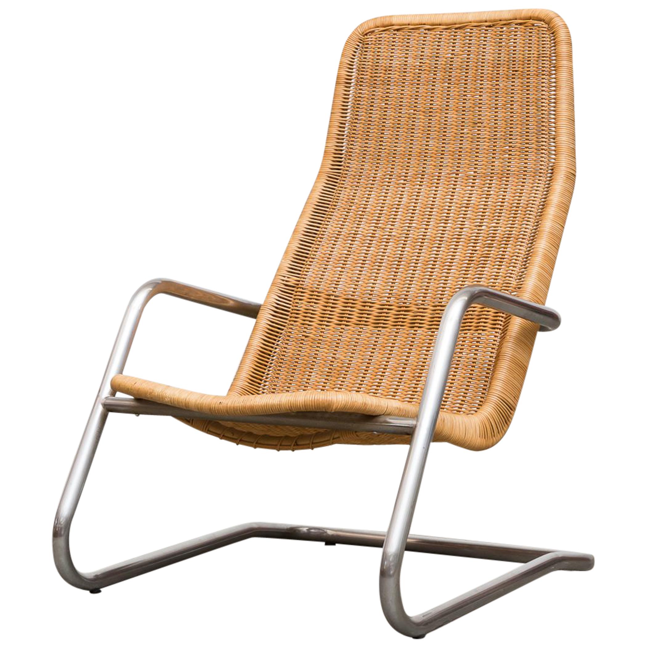 Rare Dirk van Sliedregt Rattan Lounge Chair