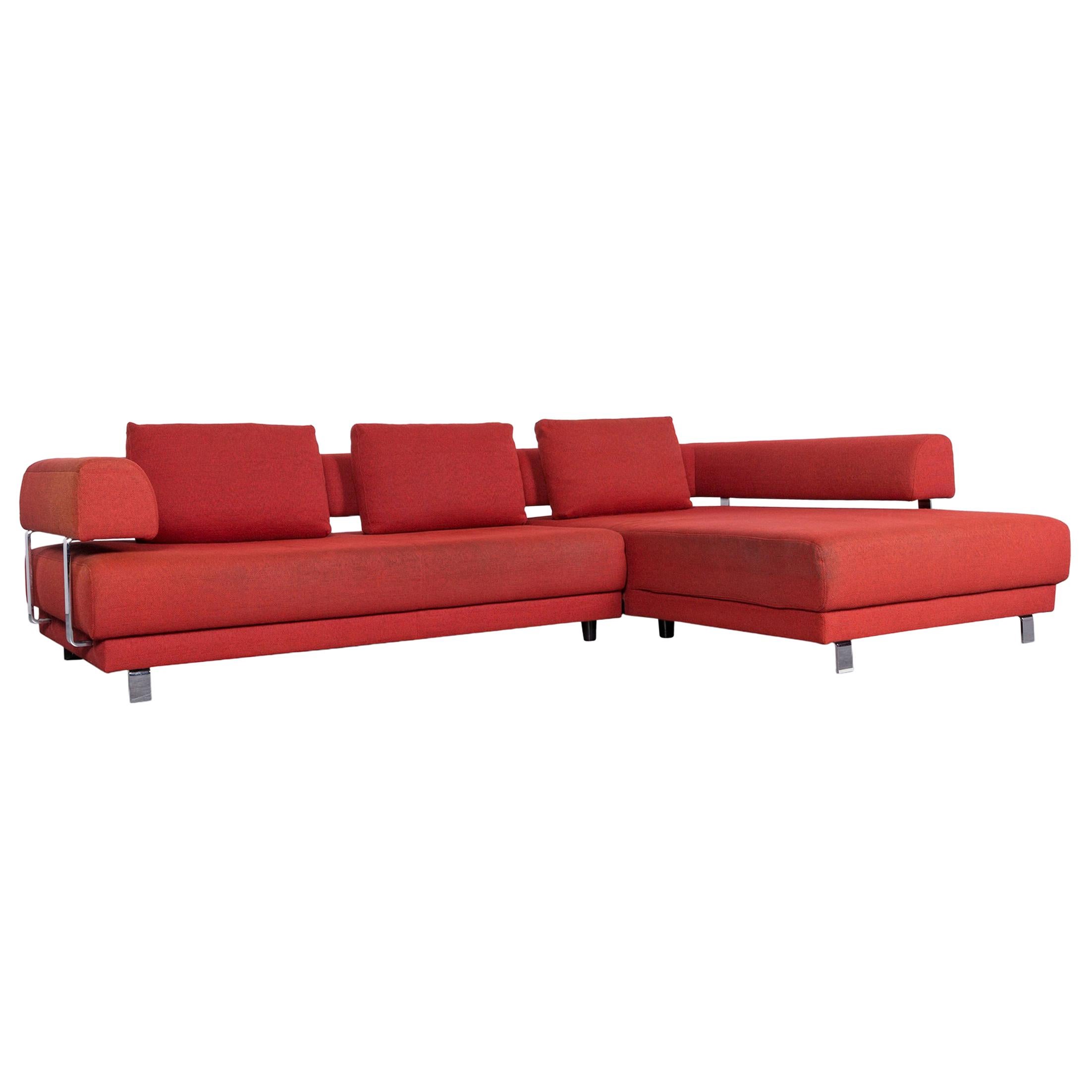 Ewald Schillig Brand Face Designer Sofa Fabric Red Corner Couch For Sale