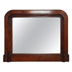 19th Century Italian Walnut Wall Mirror, 1850s