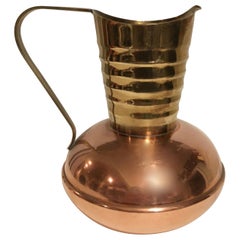 Brass and Copper Handled Sauce Liquid Pitcher